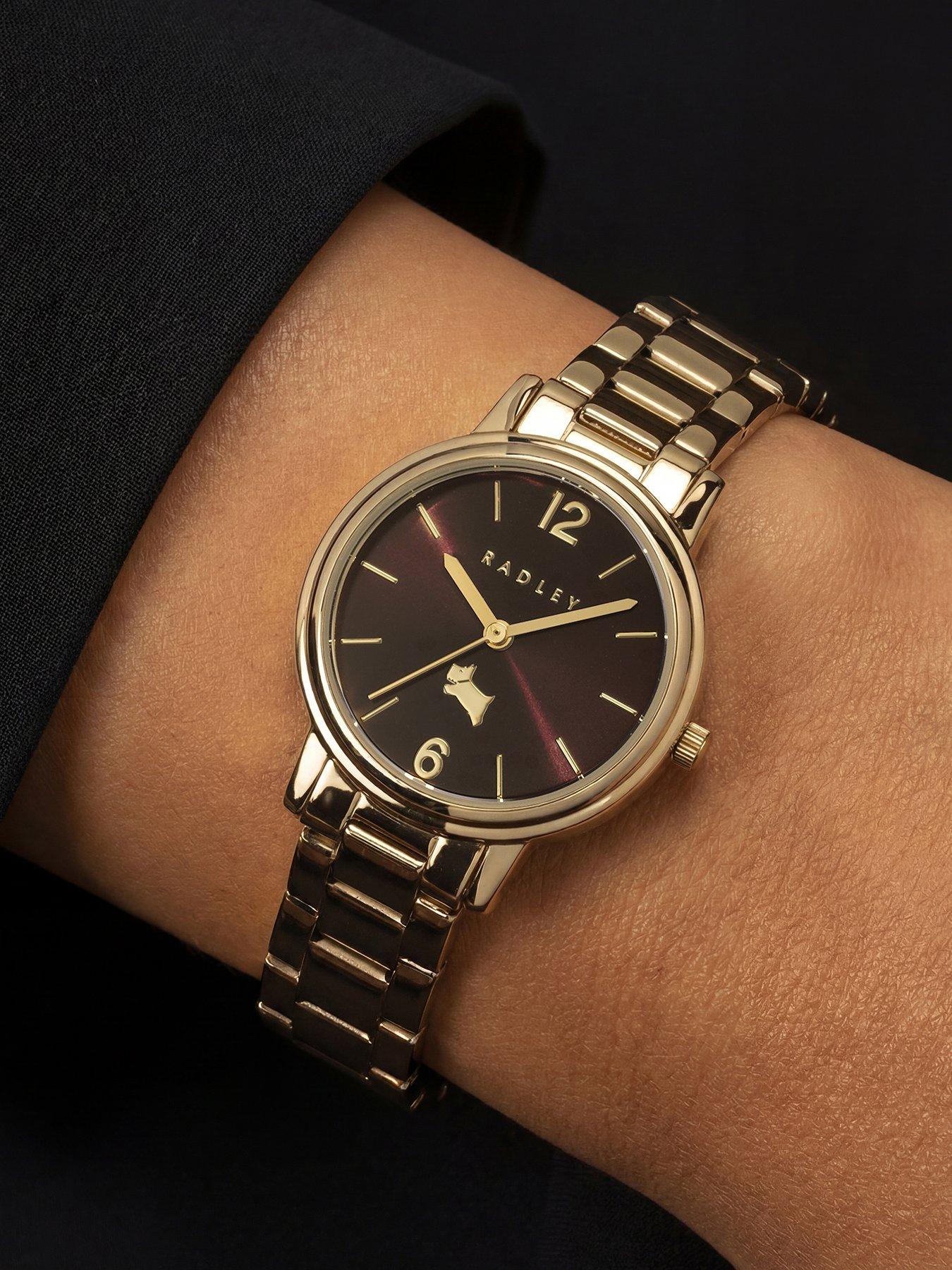 Image 3 of 4 of Radley Ladies Tokyo Gold Plated Dark Oak Dial Stainless Steel Bracelet Watch