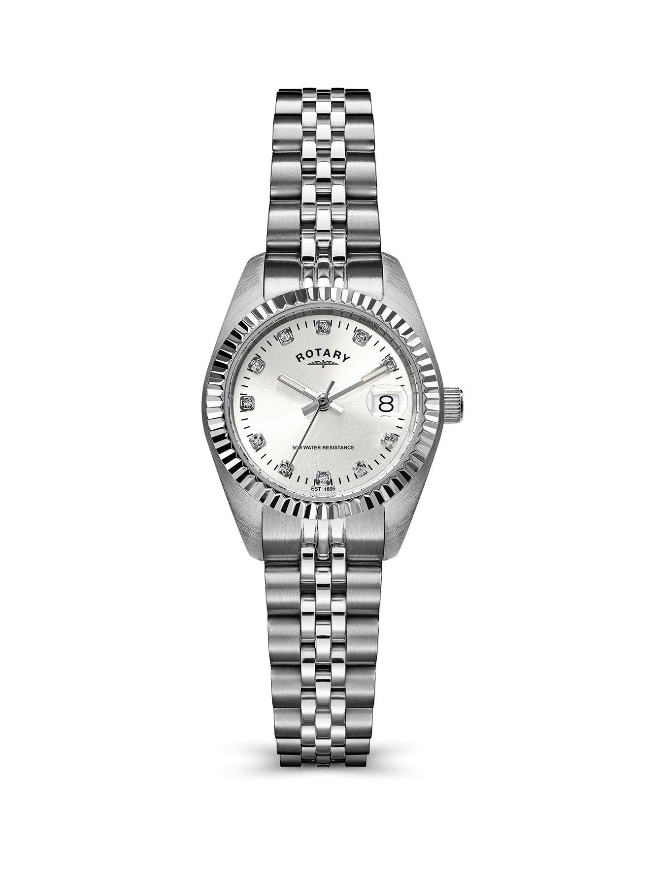 Rotary Rotary Ladies Silver Dial Stainless Steel Bracelet Watch