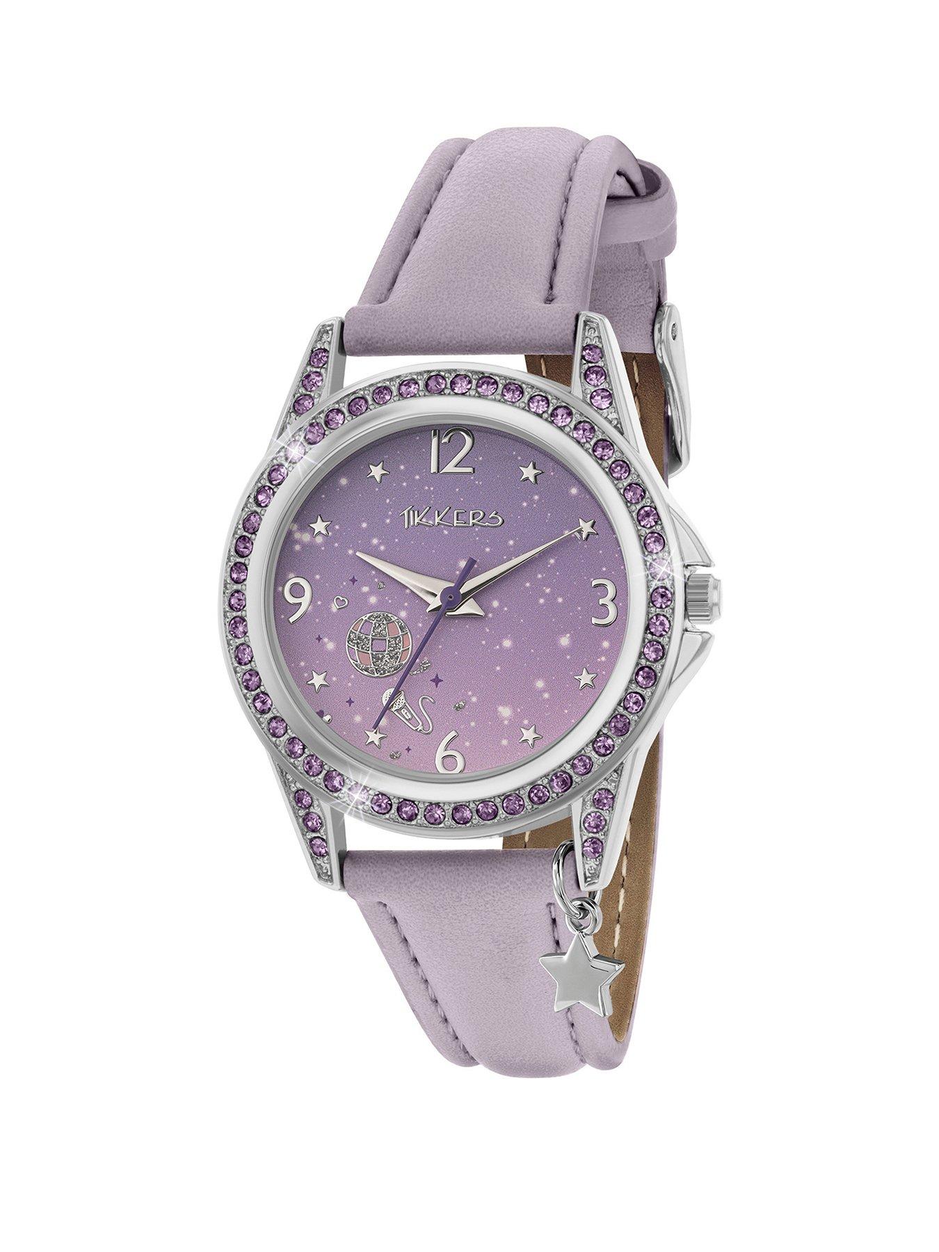 Image 1 of 4 of Tikkers Tikkers Stone Set Lilac Strap Watch