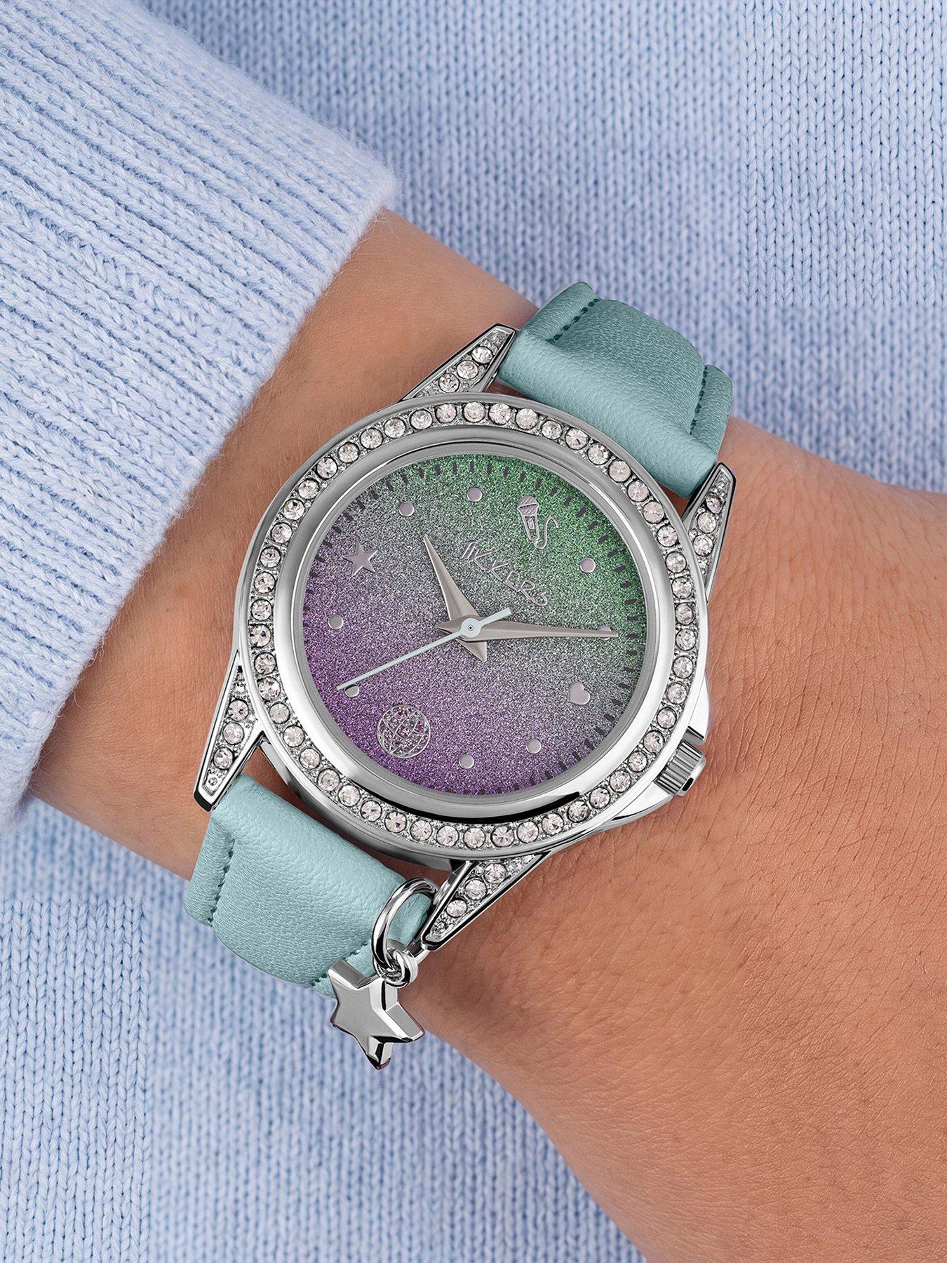 Image 2 of 4 of Tikkers Tikkers Stone Set Aqua Strap Watch