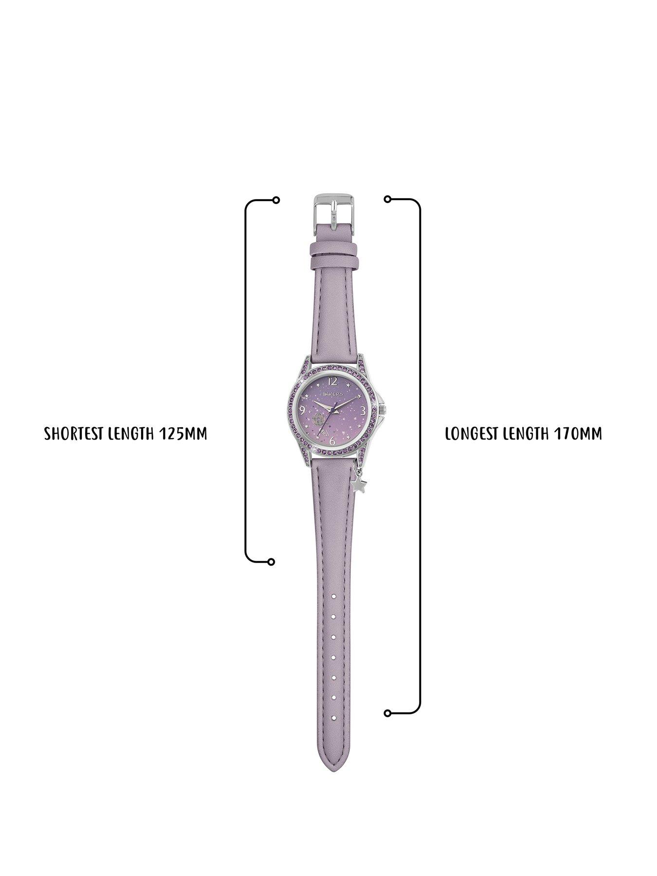 Image 6 of 6 of Tikkers Stone Set Lilac Strap Watch and Bracelet Set