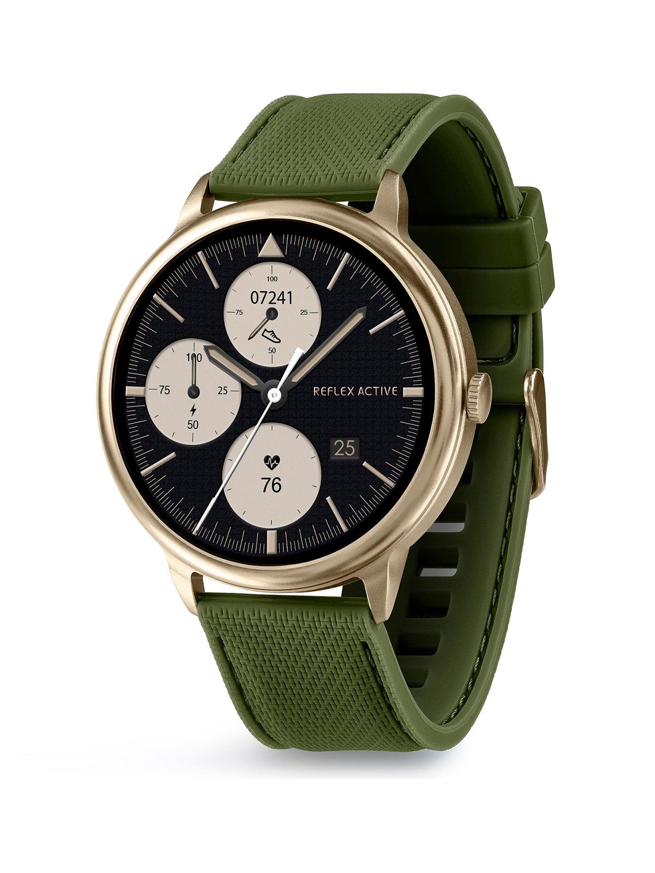 Reflex Active Spectra Khaki Silicone Strap Smart Watch