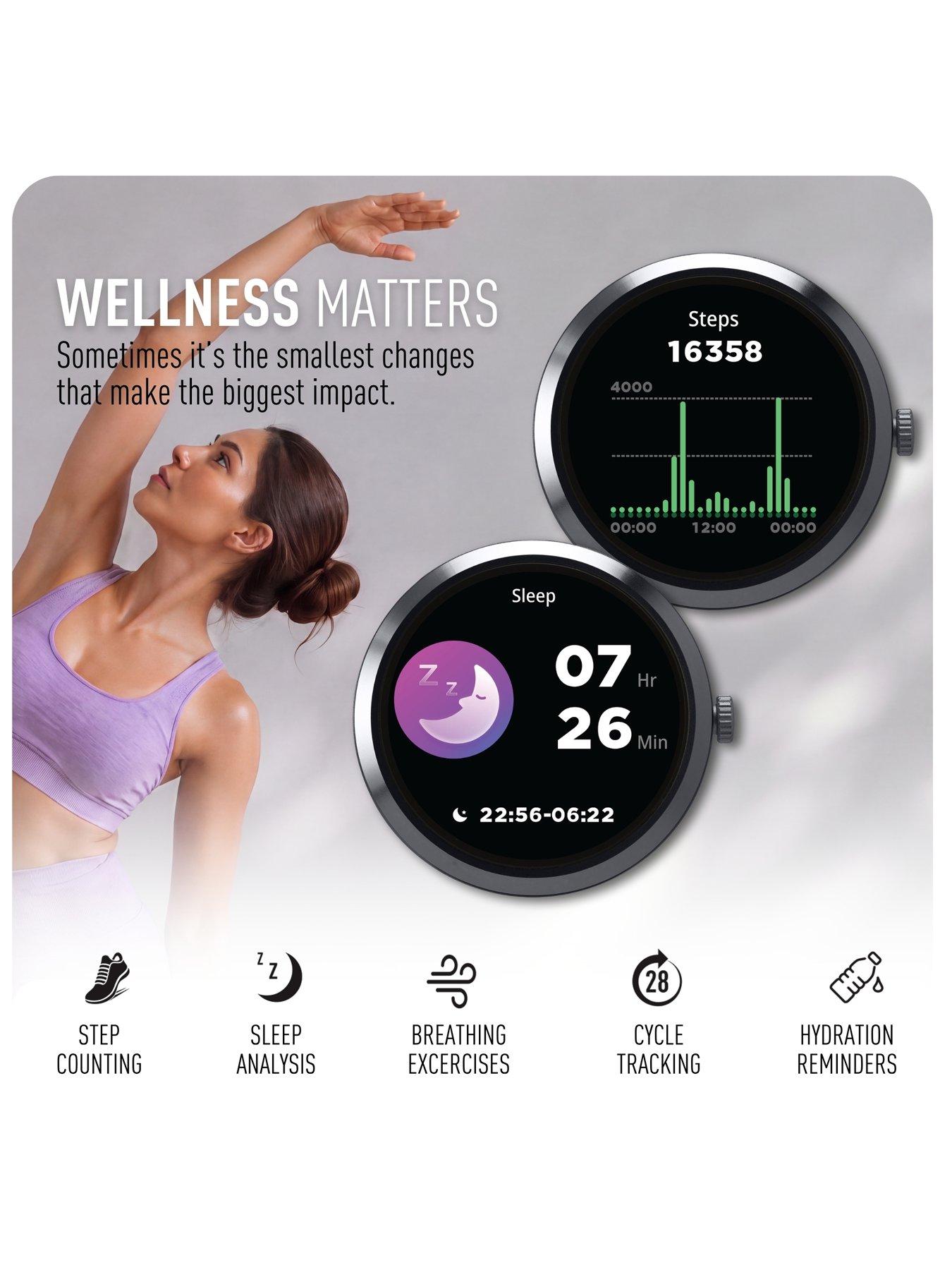 Image 3 of 8 of Reflex Active Spectra Cool Grey Silicone Strap Smart Watch