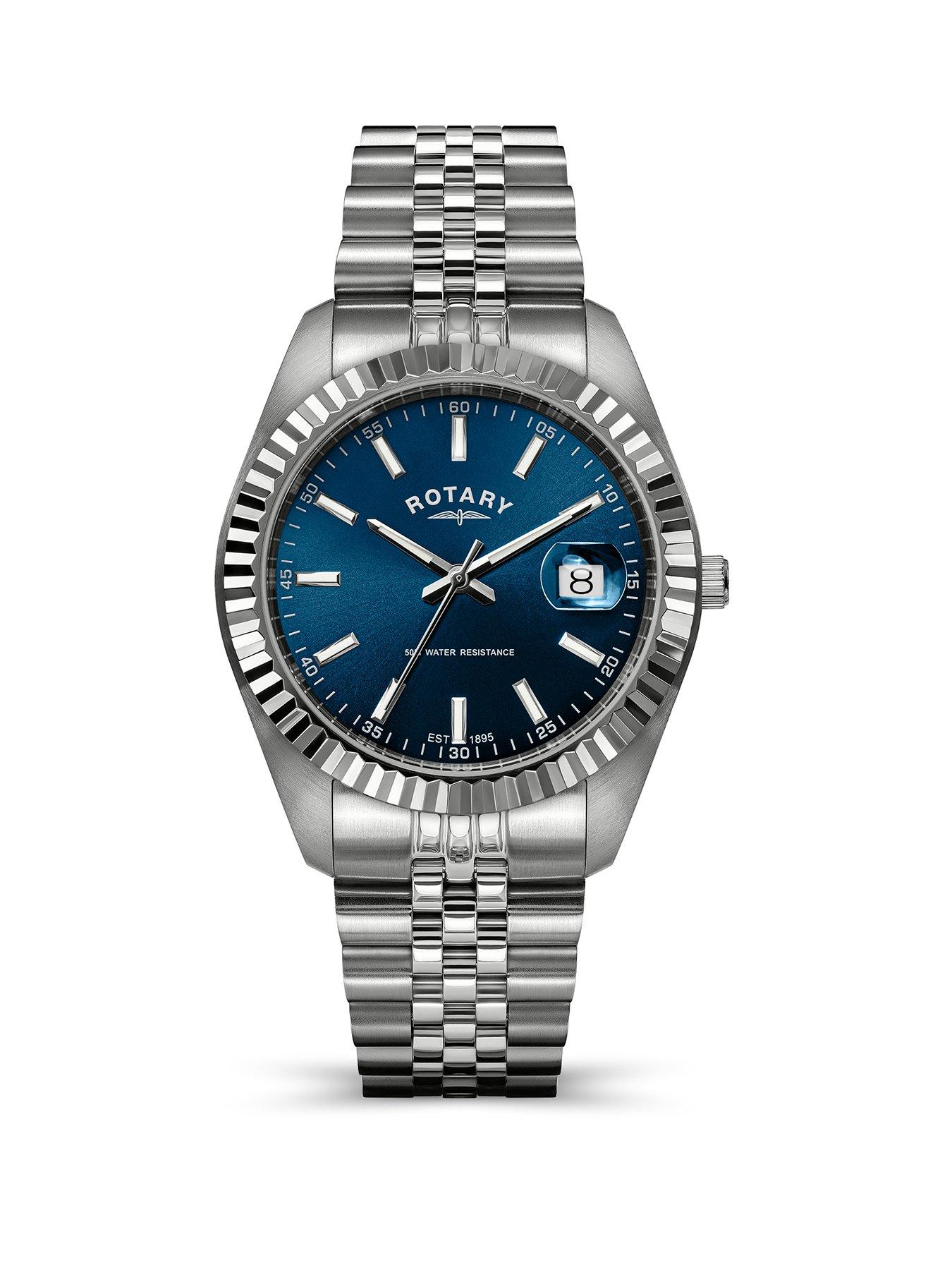 Rotary Rotary Men's Blue Dial Stainless Steel Bracelet Watch