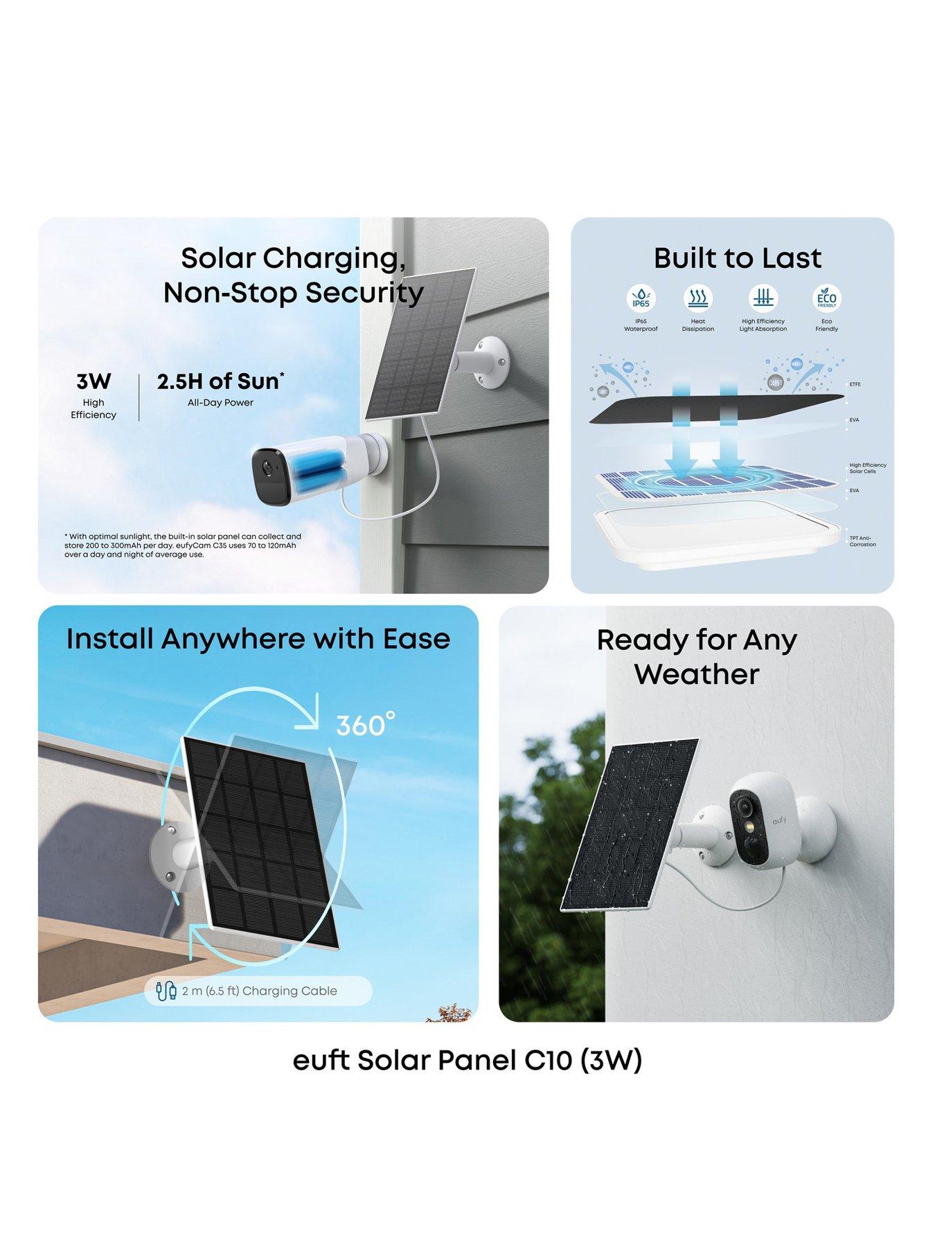 Image 5 of 7 of Eufy eufyCam C35 Solo with Solar Panel C10 White
