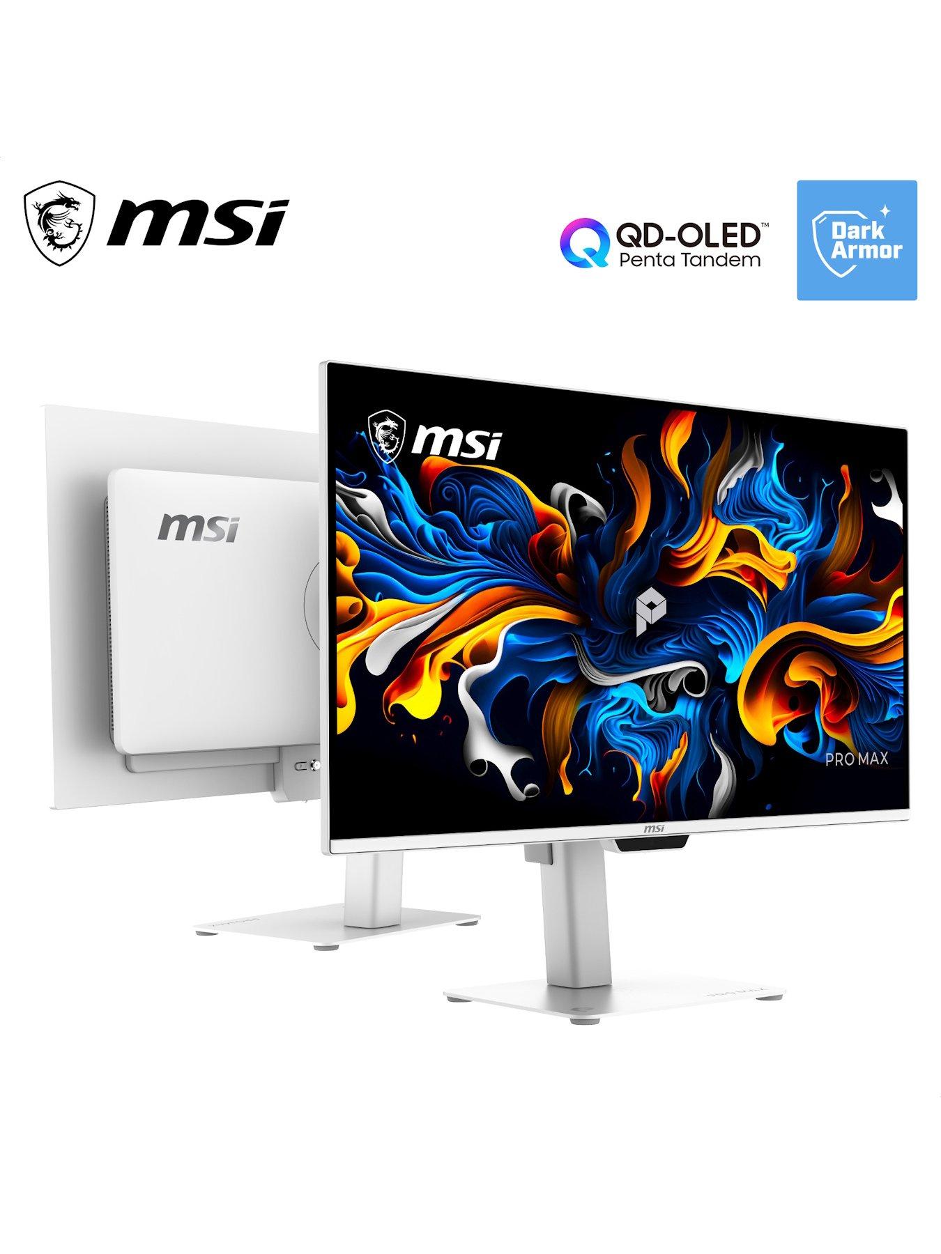 Image 4 of 7 of MSI PRO MAX 271UPXW12G 27 inch, QD-OLED, 4K UHD, 120Hz, NVIDIA G-SYNC Compatible, AMD FreeSync Premium Pro White Monitor