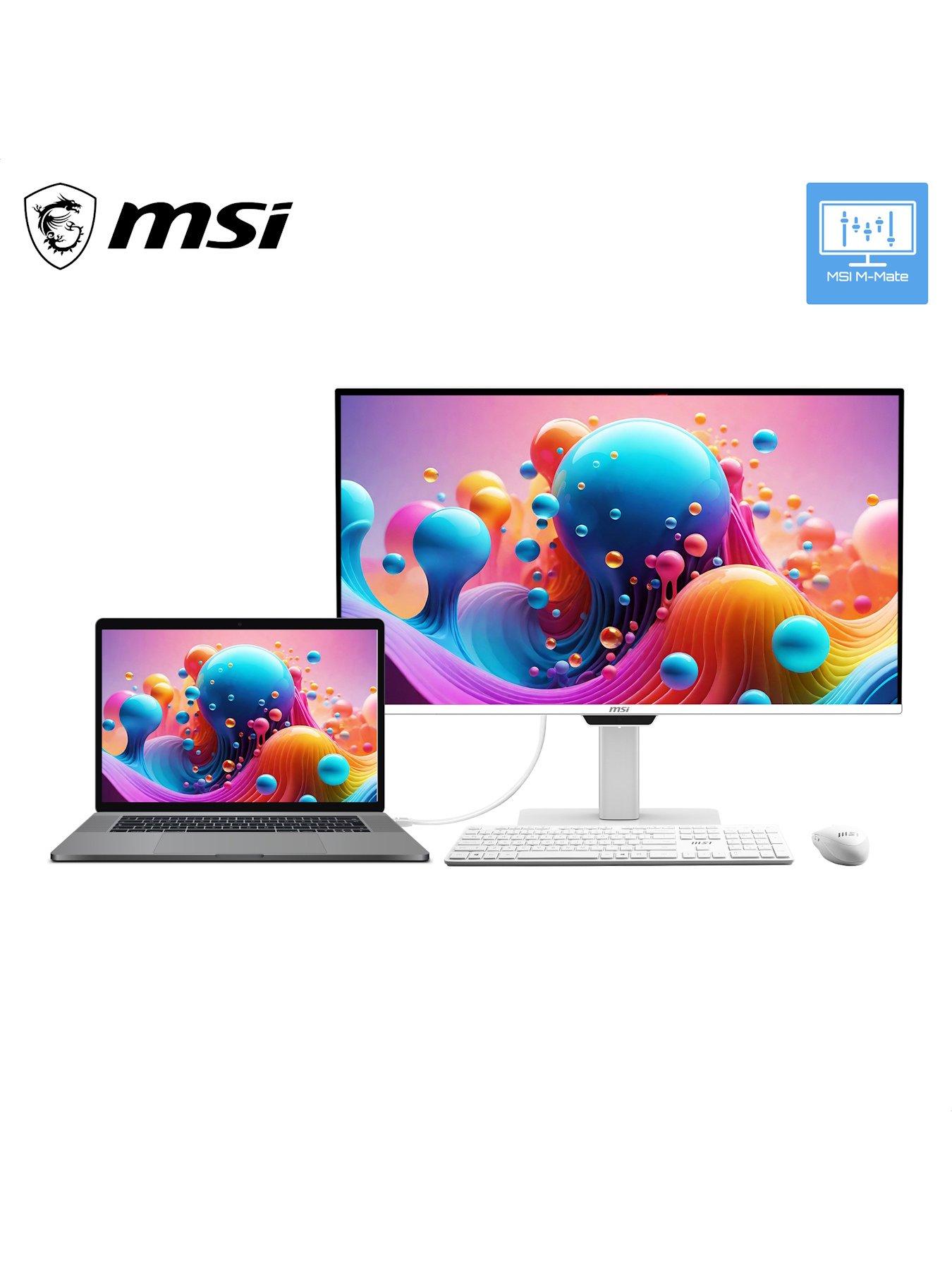 Image 6 of 7 of MSI PRO MAX 271UPXW12G 27 inch, QD-OLED, 4K UHD, 120Hz, NVIDIA G-SYNC Compatible, AMD FreeSync Premium Pro White Monitor
