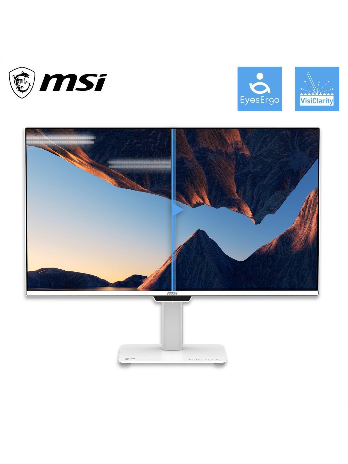 Image 7 of 7 of MSI PRO MAX 271UPXW12G 27 inch, QD-OLED, 4K UHD, 120Hz, NVIDIA G-SYNC Compatible, AMD FreeSync Premium Pro White Monitor