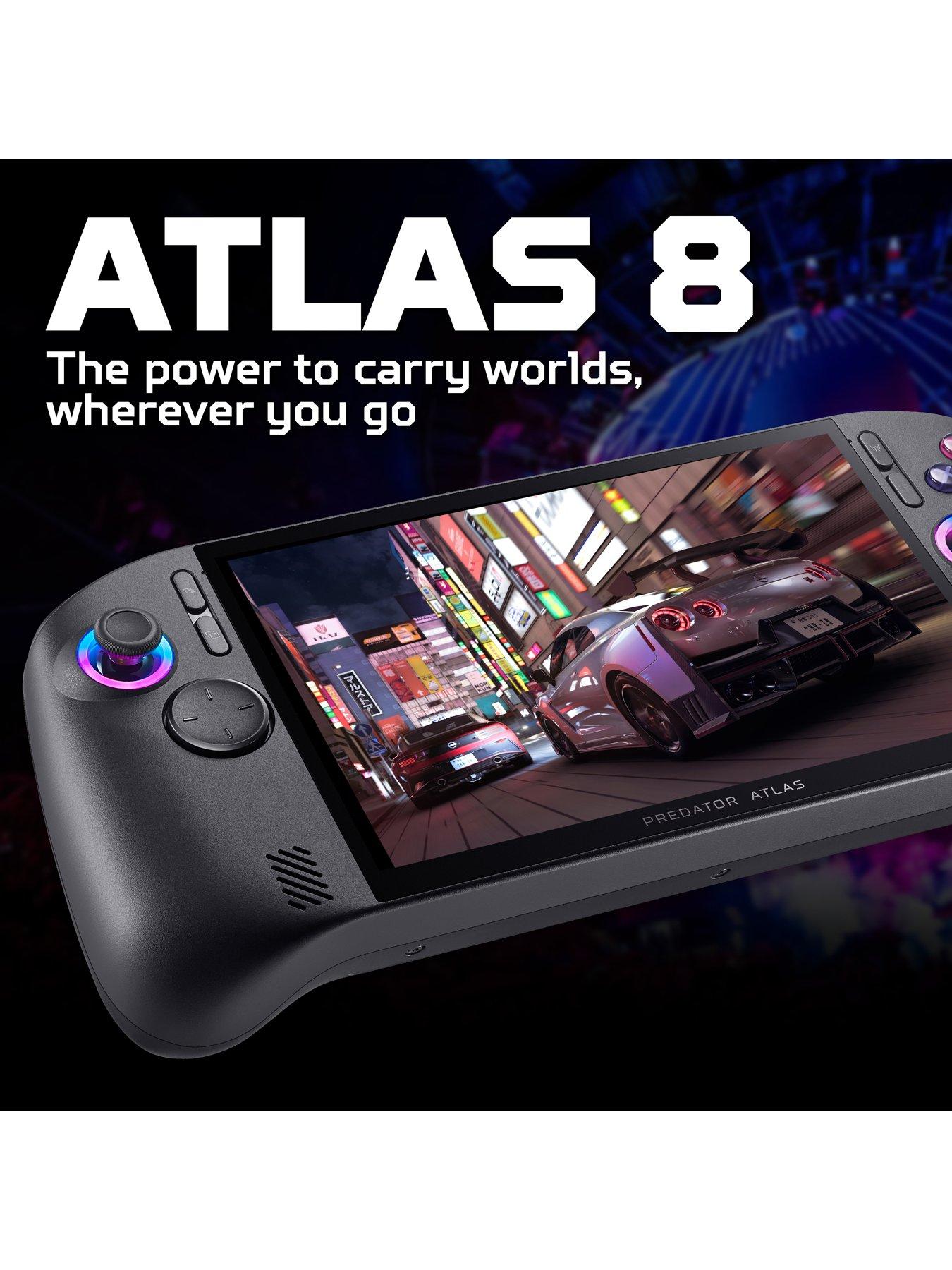 Image 3 of 8 of Acer Predator Atlas 8 Windows Handheld Gaming PC - Intel Arc G3, 16GB RAM, 512GB SSD, 8in WUXGA 120Hz, Black - Bundle Available (Limited)