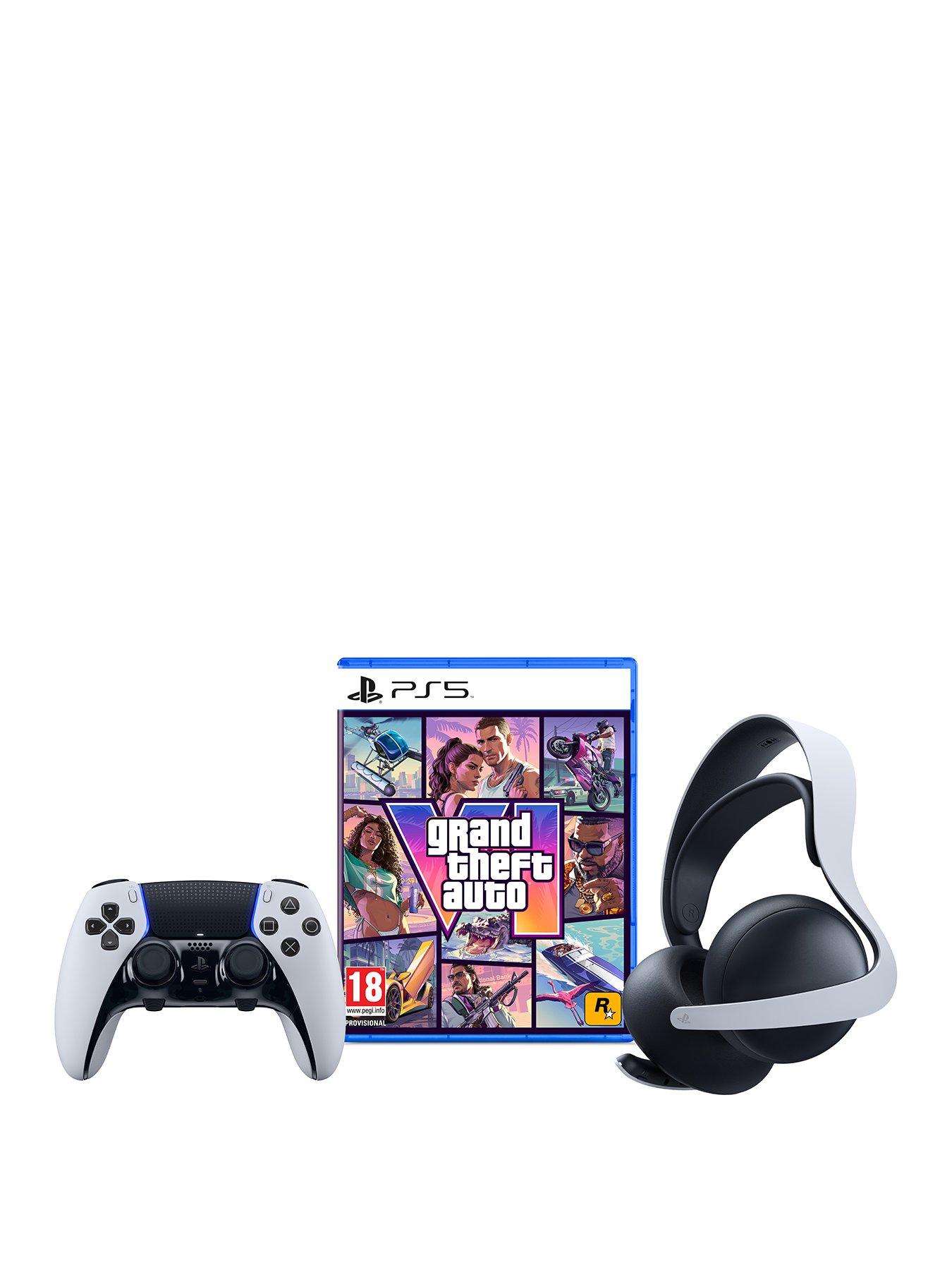Image 1 of 8 of Playstation Grand Theft Auto VI, PlayStation&reg;5 DualSense Edge&reg; Wireless Controller &amp; PULSE Elite&trade; wireless headset - White