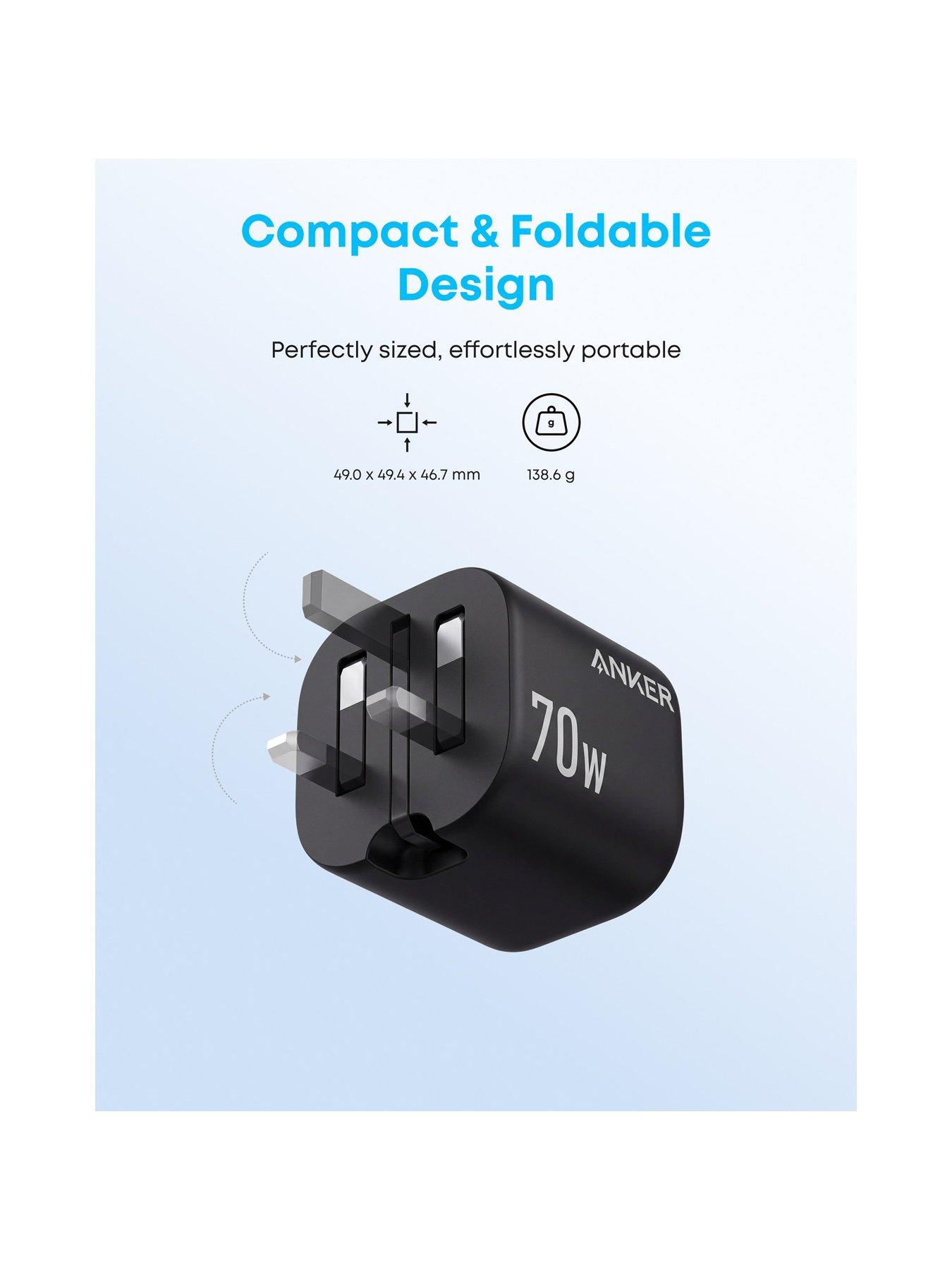 Image 4 of 7 of Anker Zolo 4-Port USB-C Charger, 70W Super Fast Charging with USB-C Cable, Black