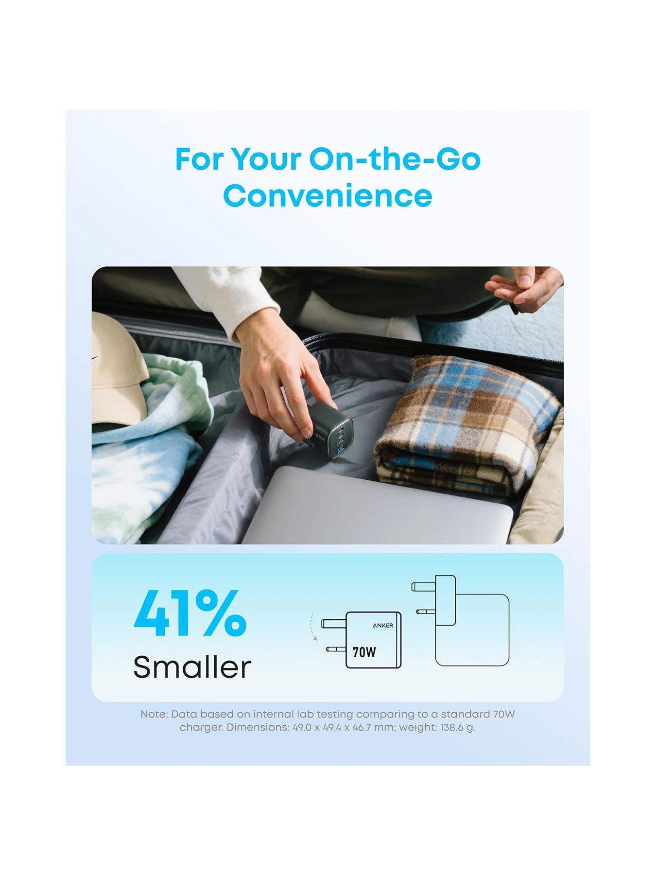 Image 7 of 7 of Anker Zolo 4-Port USB-C Charger, 70W Super Fast Charging with USB-C Cable, Black