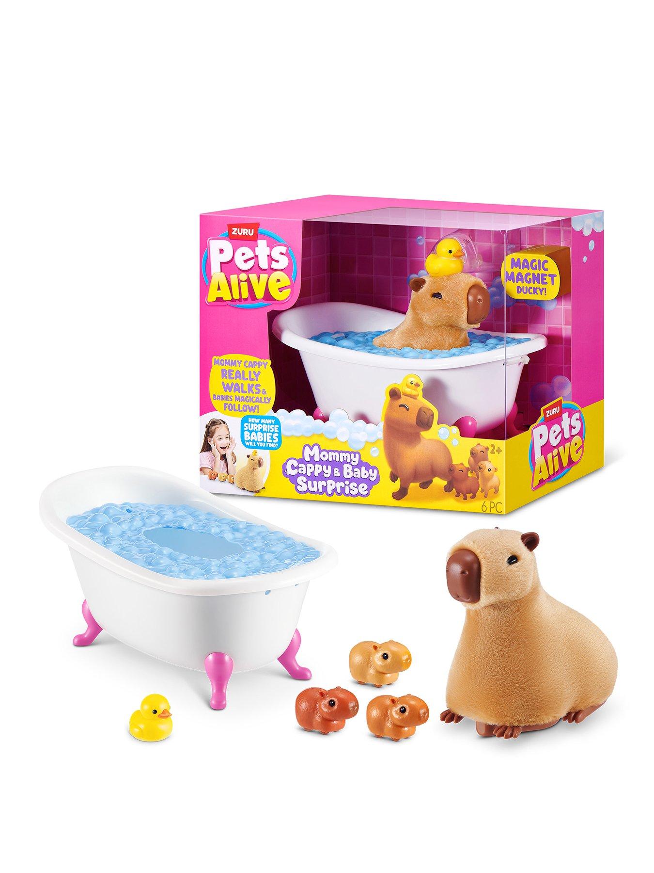 George Multi Pets Alive Mommy Capybara And Baby Surprise By Zuru - Image 4