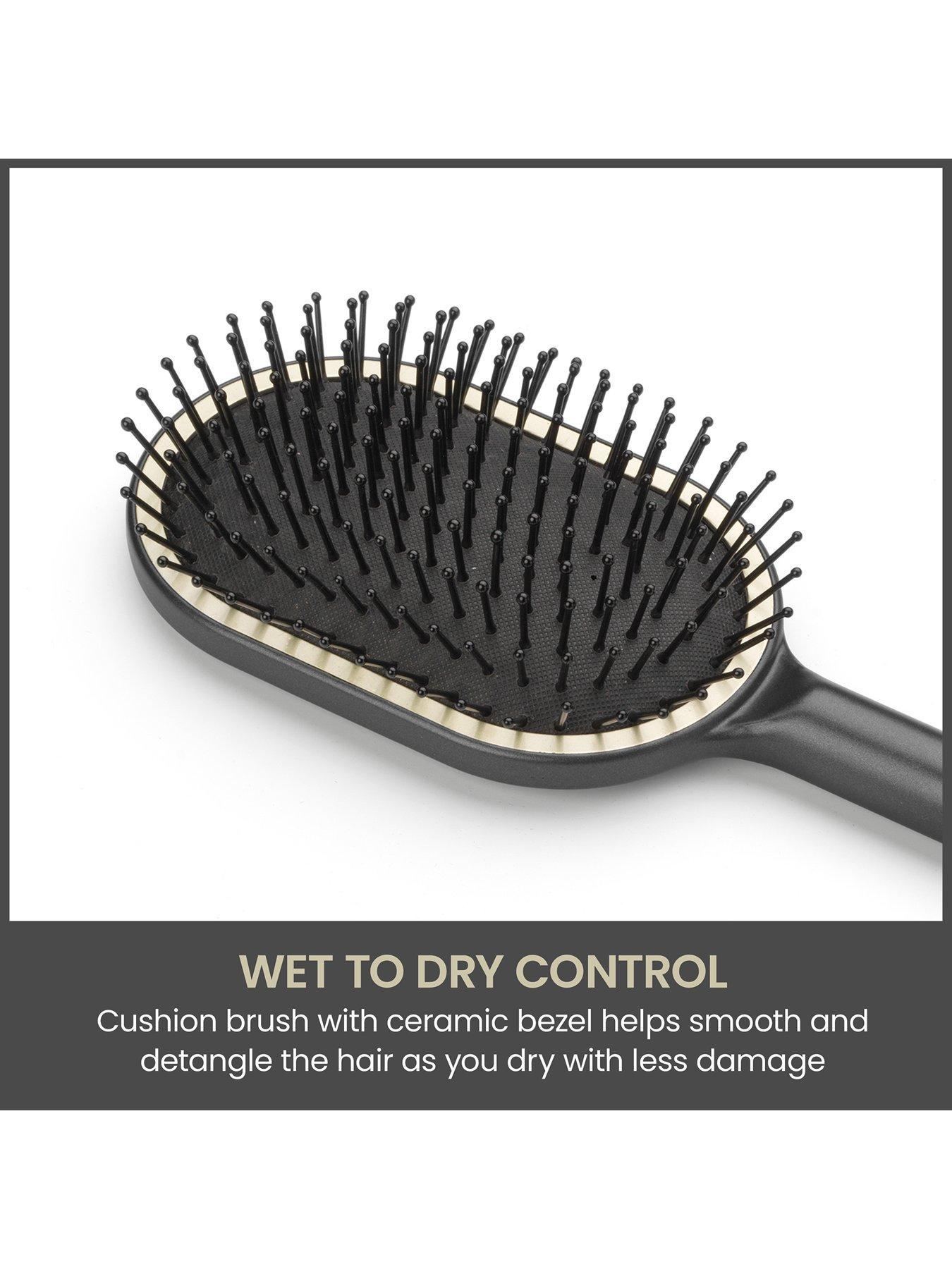 Image 3 of 7 of BaByliss Wet to Dry Ceramic Cushion Hair Brush for Smoothing, Detangling and Gentle Volume