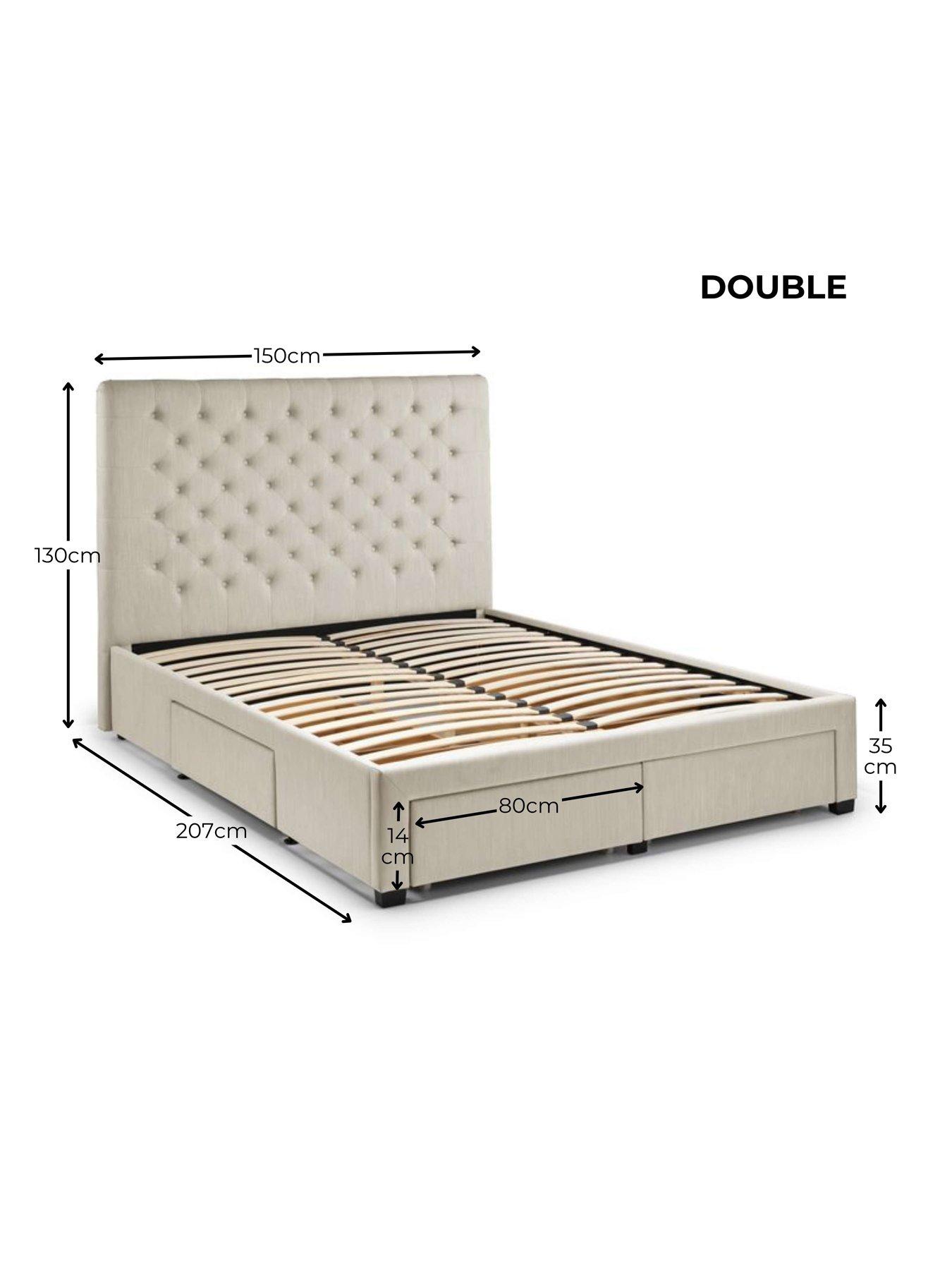 Image 7 of 7 of Julian Bowen Wilton Deep Button 4 Drawer Bed - Double