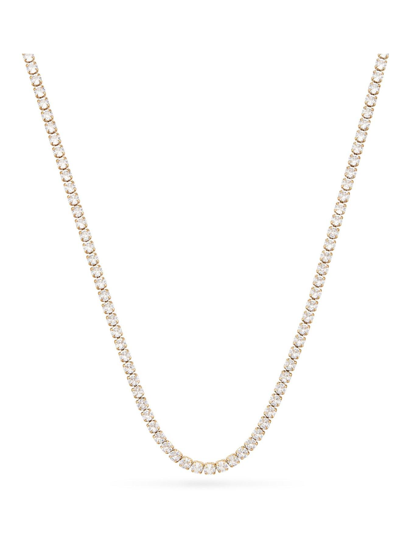 Image 1 of 2 of Abbott Lyon Tennis Necklace 14ct Gold Plated