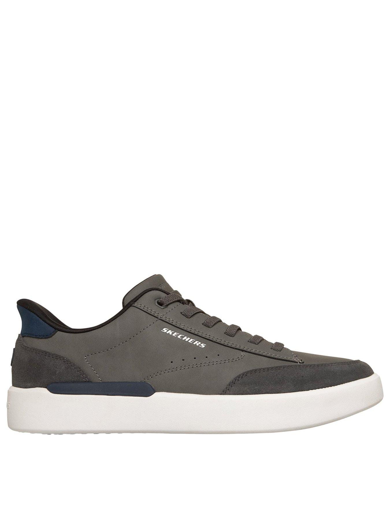Skechers Men's Grey Verloma Radical Charcoal Synthetic / Suede Trainers Uk Size 9 - Image 6