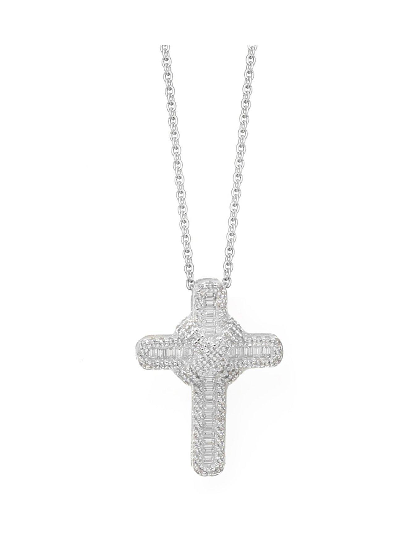 Image 1 of 2 of Say It With Forever Cross Necklace - Silver