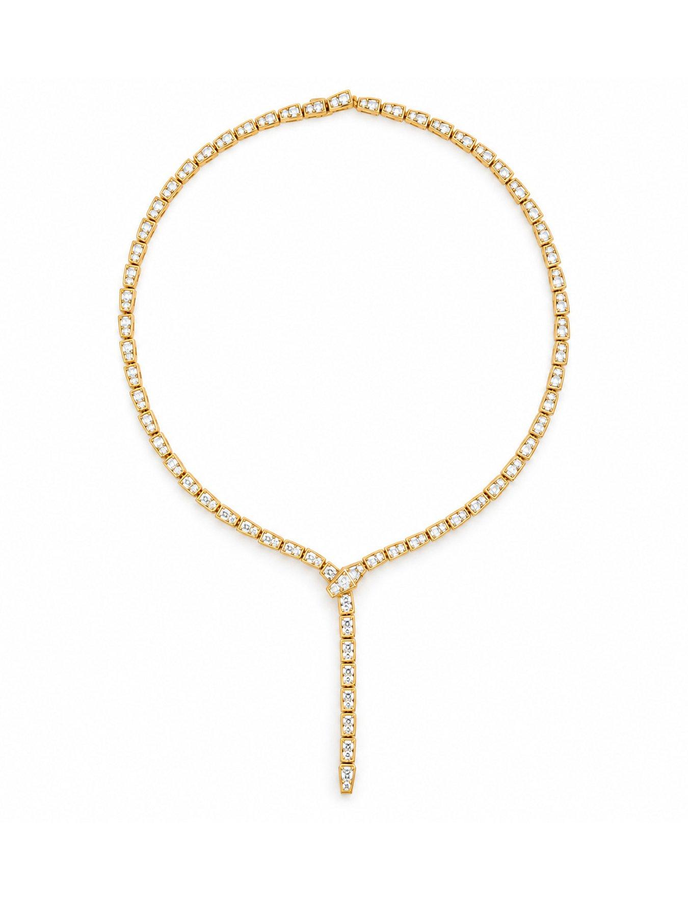 Say It With Yellow/Gold Snake Necklace - Image 2