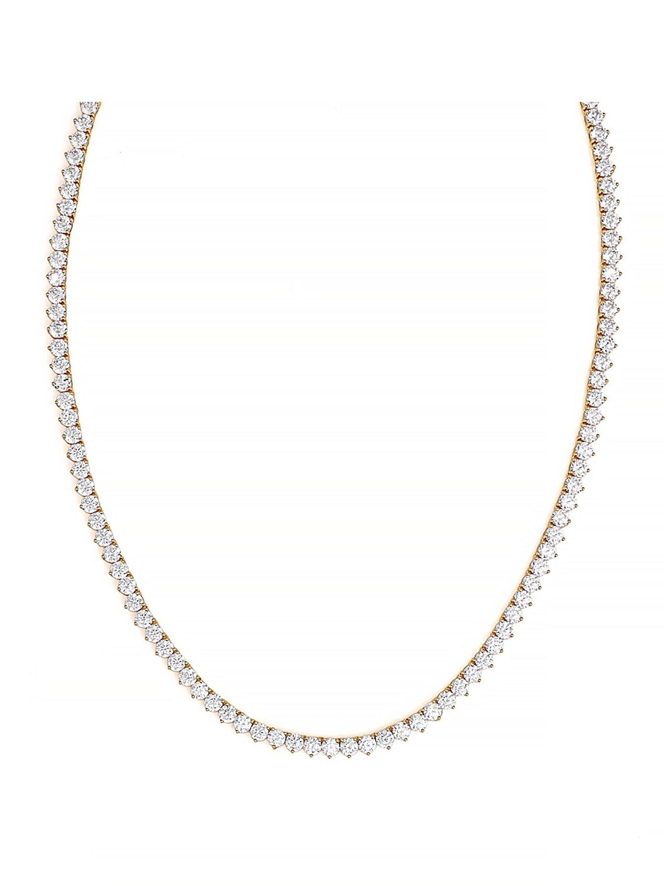 Say It With Heart Tennis Necklace, One Colour, Women