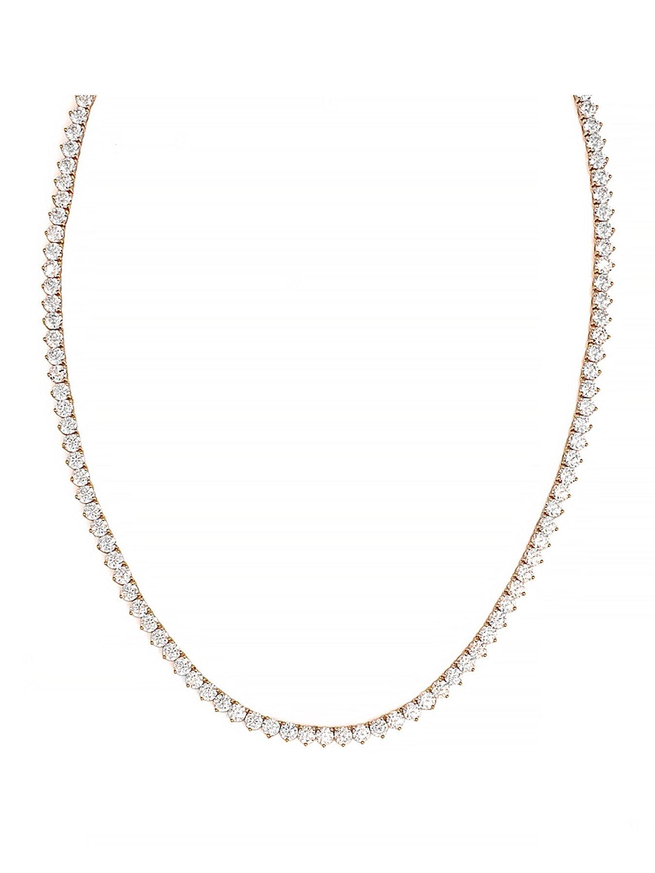 Say It With Heart Tennis Stone Necklace, One Colour, Women