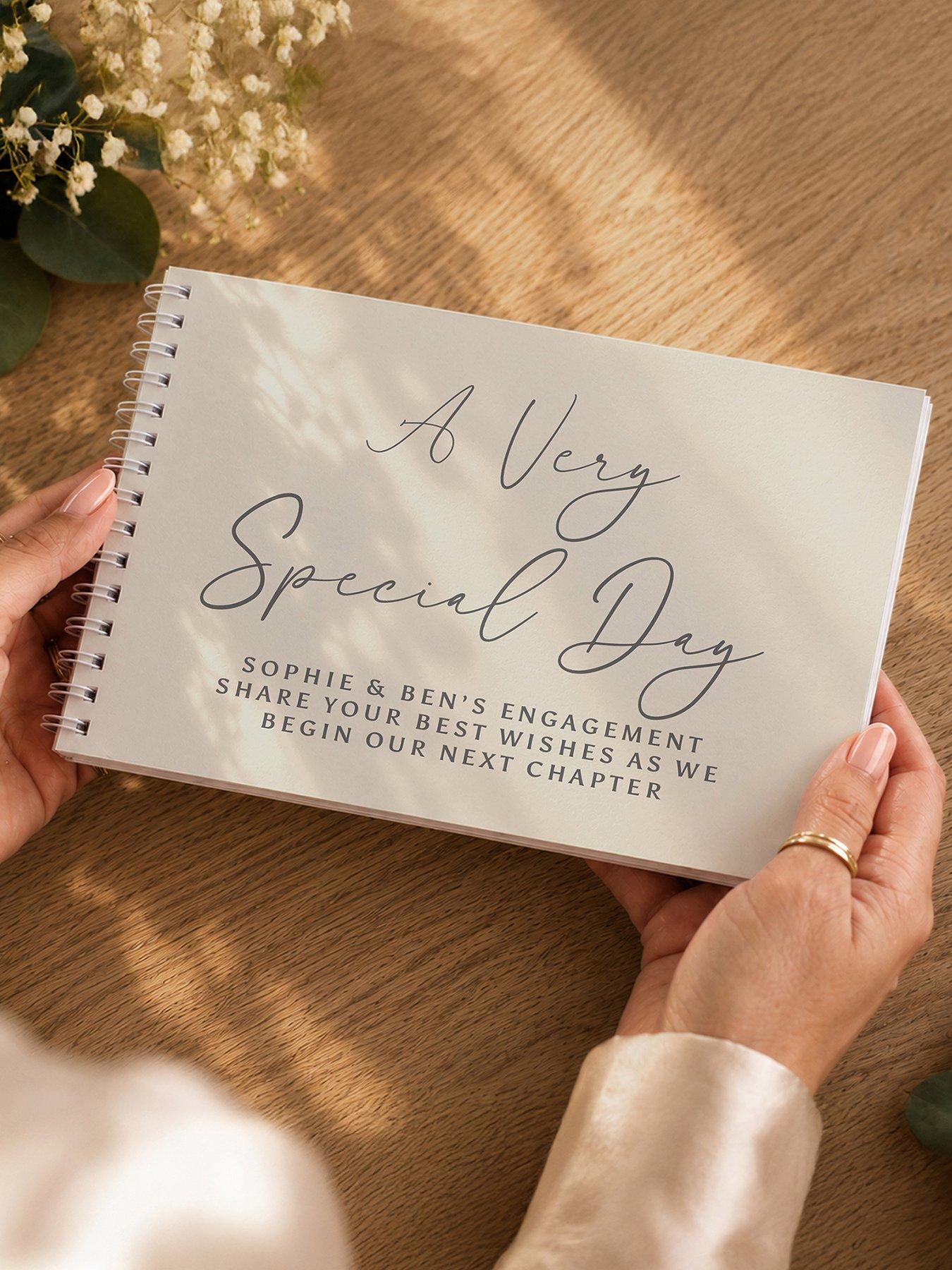 Image 1 of 4 of The Personalised Memento Company Personalised Natural Guest Book