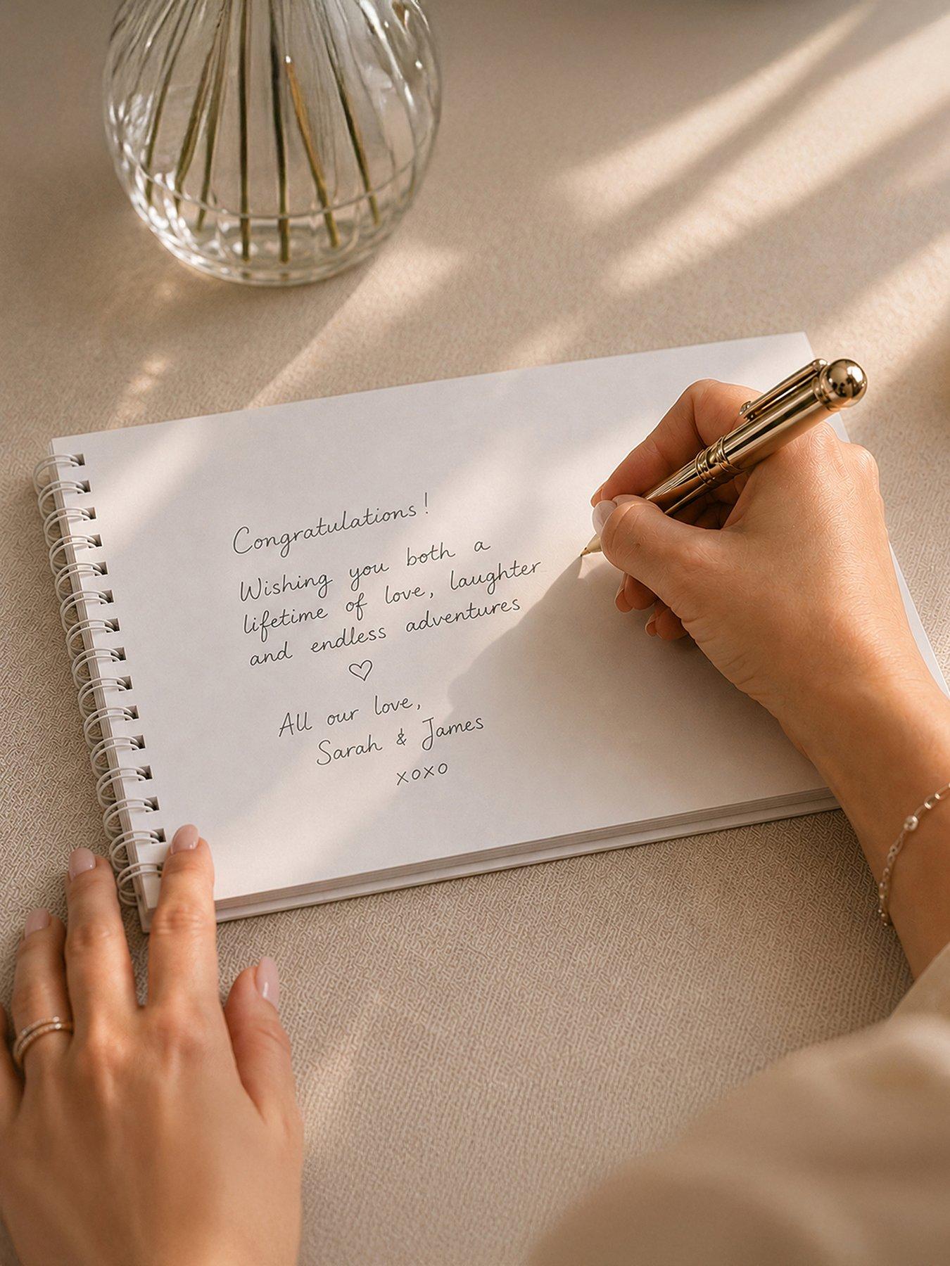 Image 3 of 4 of The Personalised Memento Company Personalised Natural Guest Book