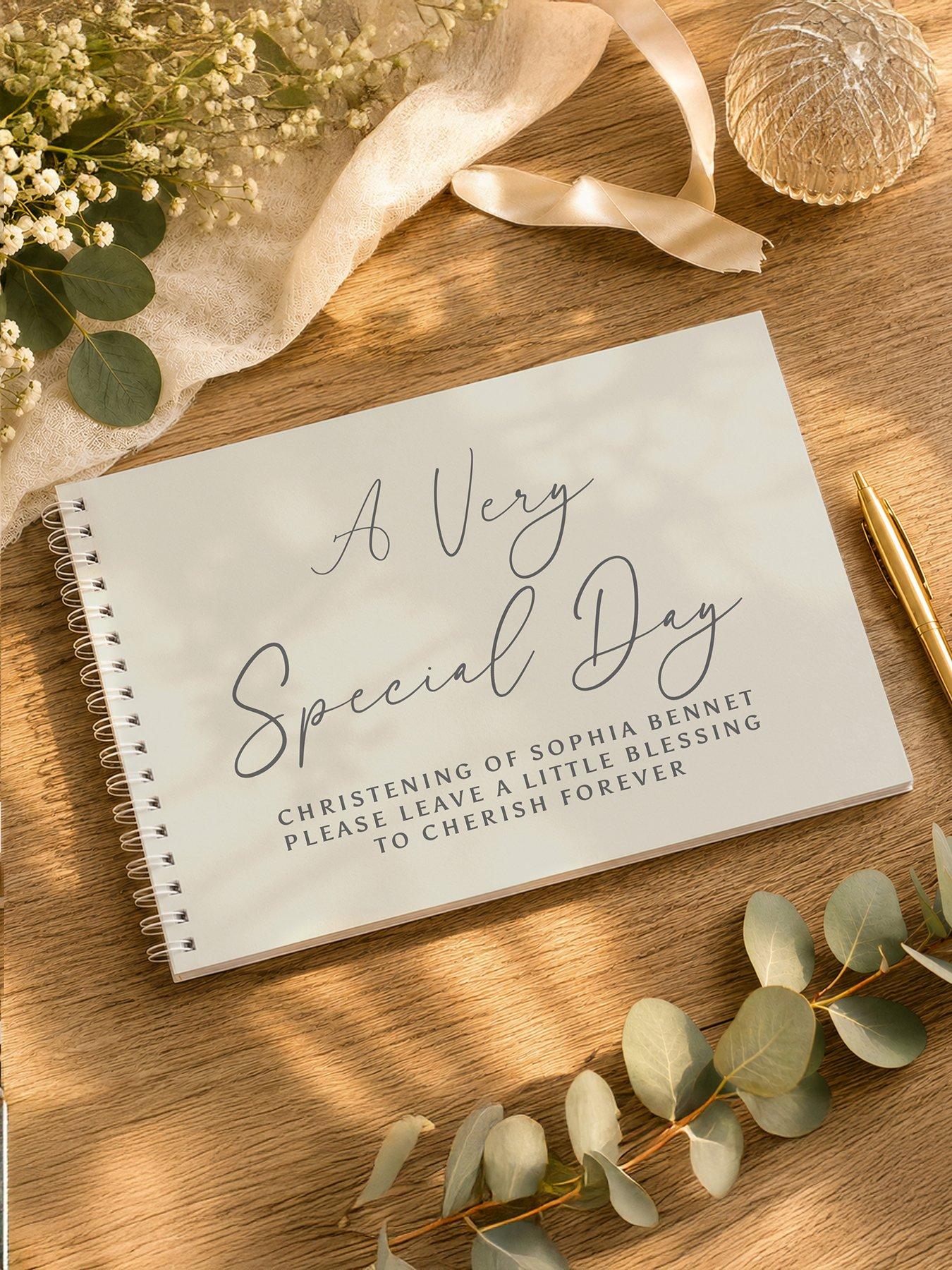 Image 4 of 4 of The Personalised Memento Company Personalised Natural Guest Book