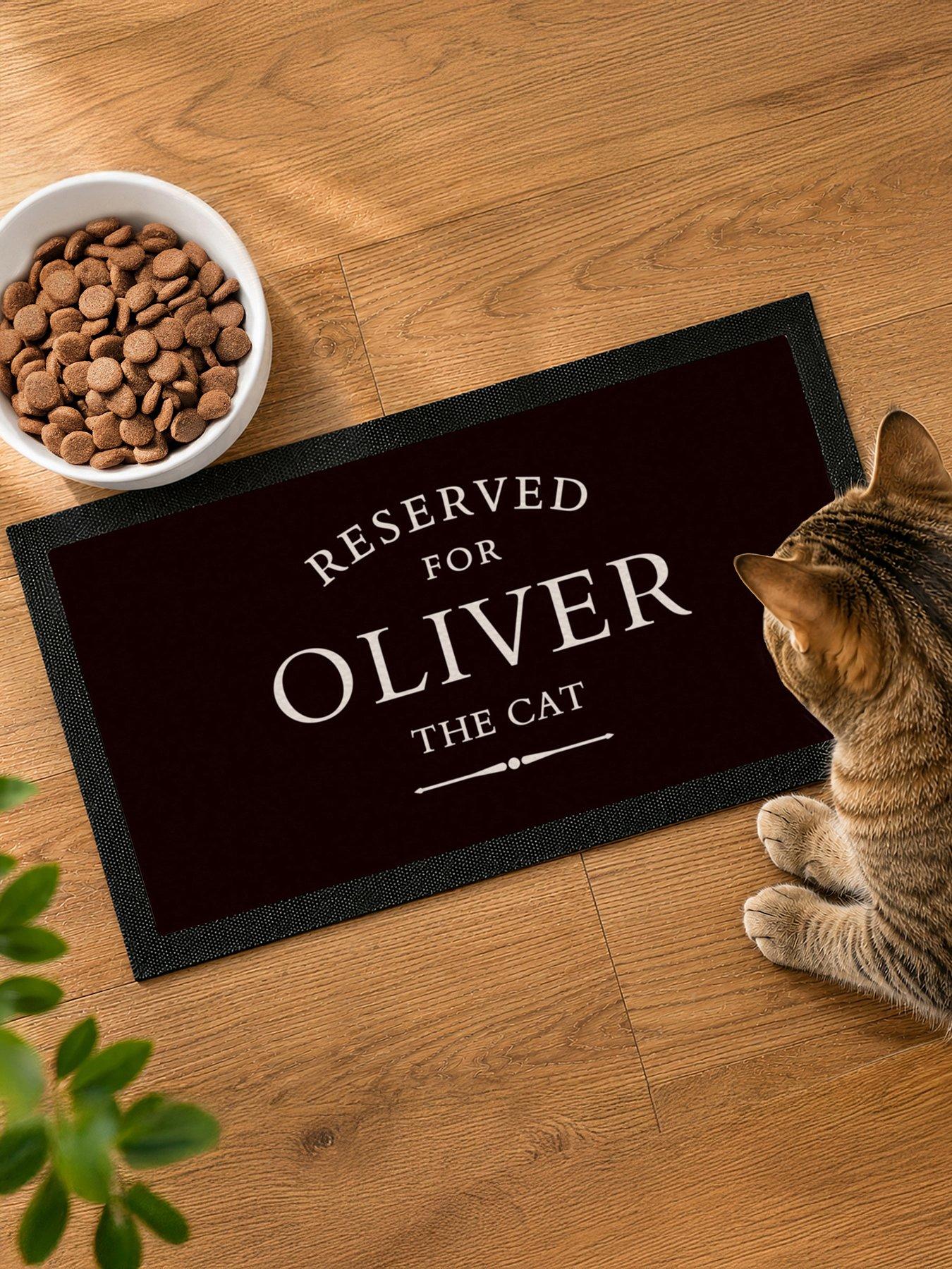Image 2 of 4 of The Personalised Memento Company Personalised Reserved For Pet Bowl Mat