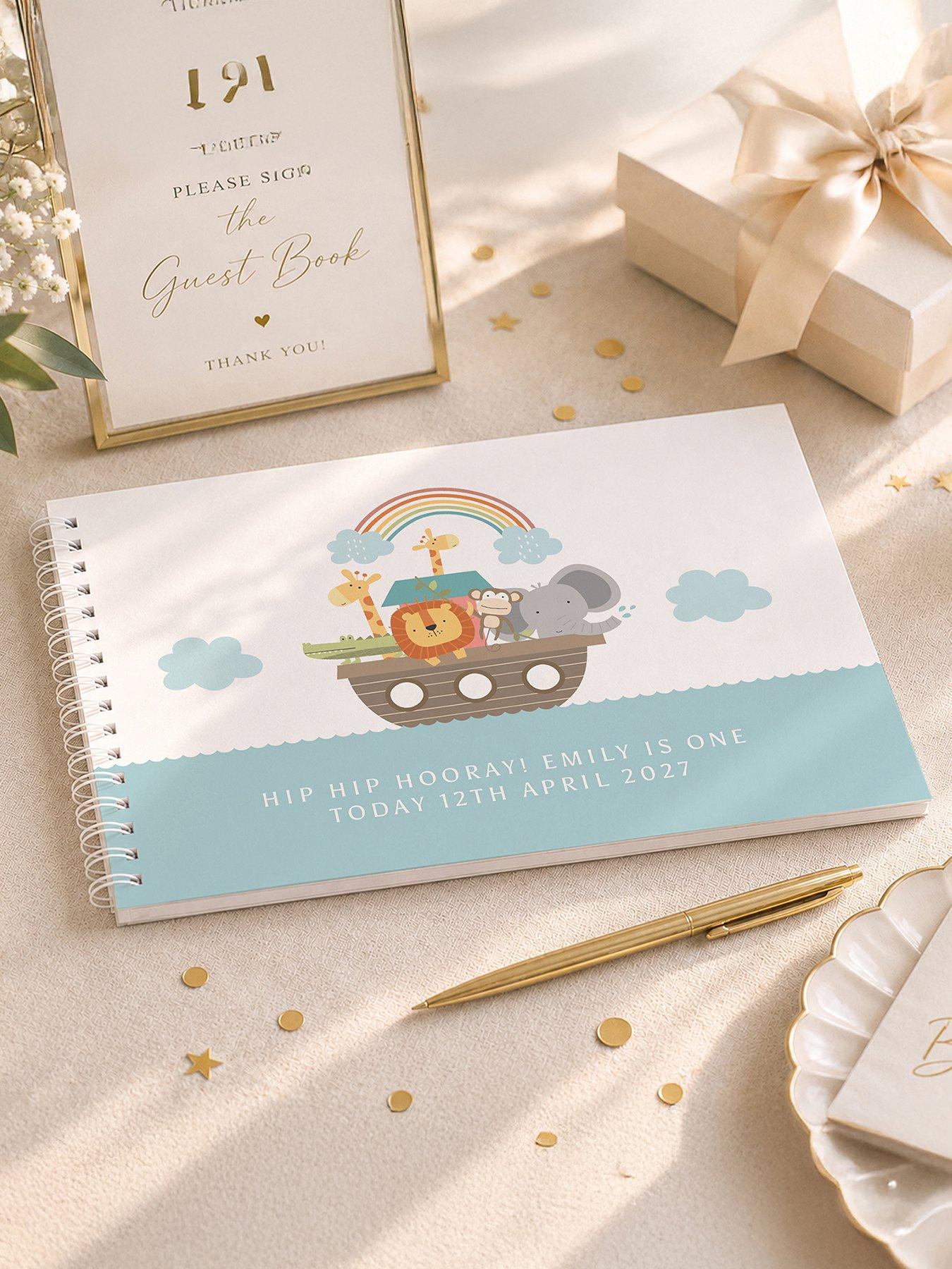Image 1 of 4 of The Personalised Memento Company Personalised Noah's Ark Guest Book