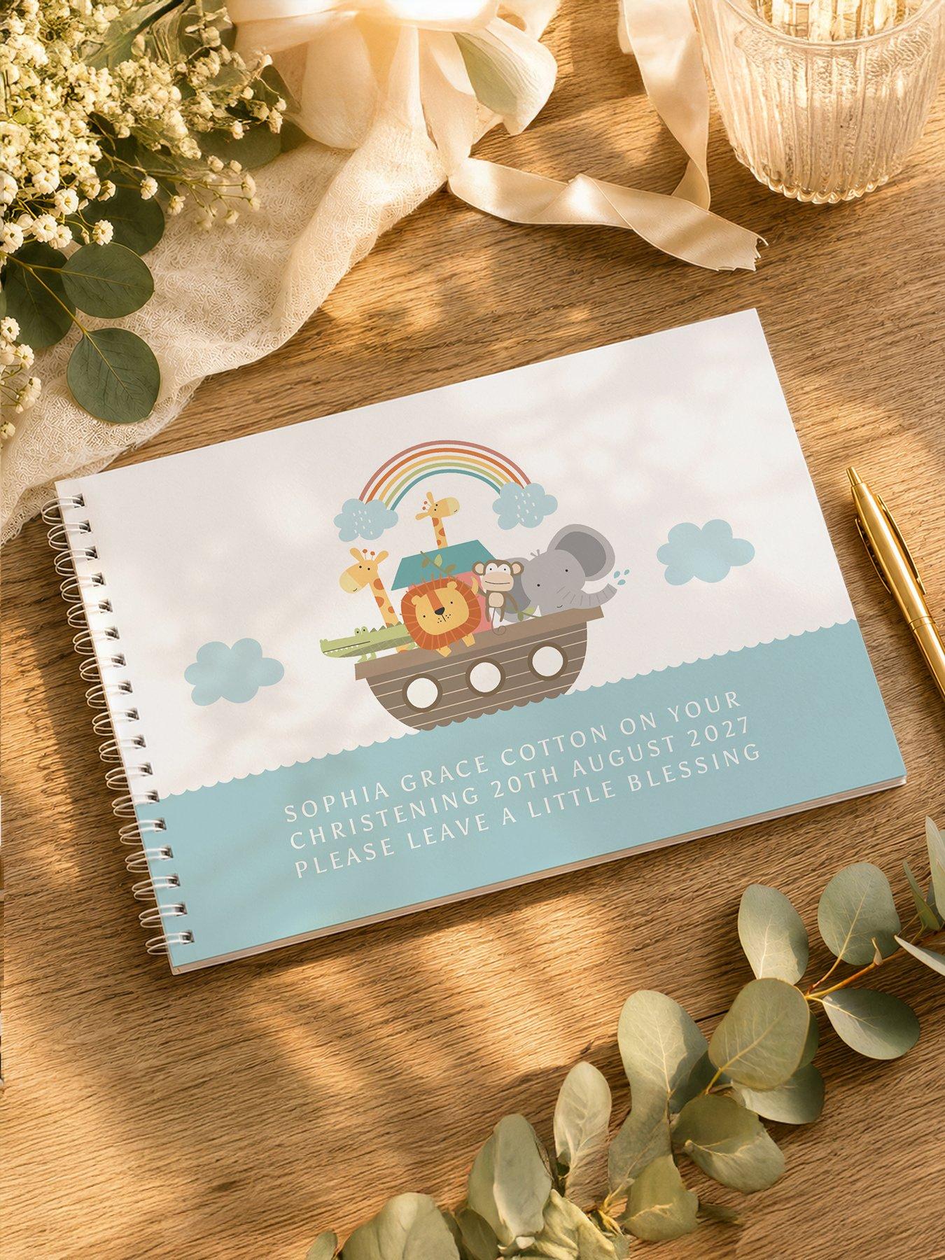 Image 2 of 4 of The Personalised Memento Company Personalised Noah's Ark Guest Book