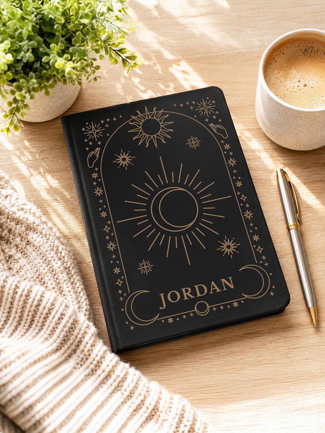 Image 2 of 4 of The Personalised Memento Company Personalised Celestial Black Hardback Notebook