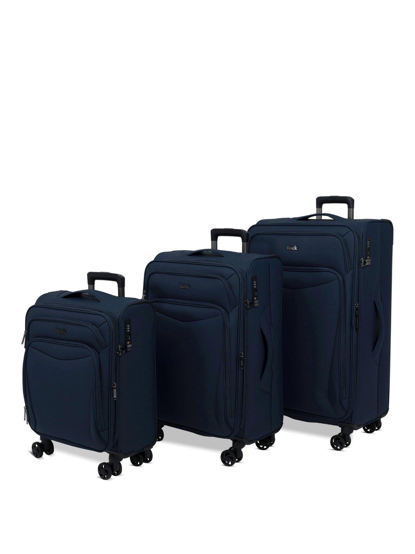 Rock Men's Navy Vitality 3Pc Softshell Suitcase Set Size 8 - Image 3