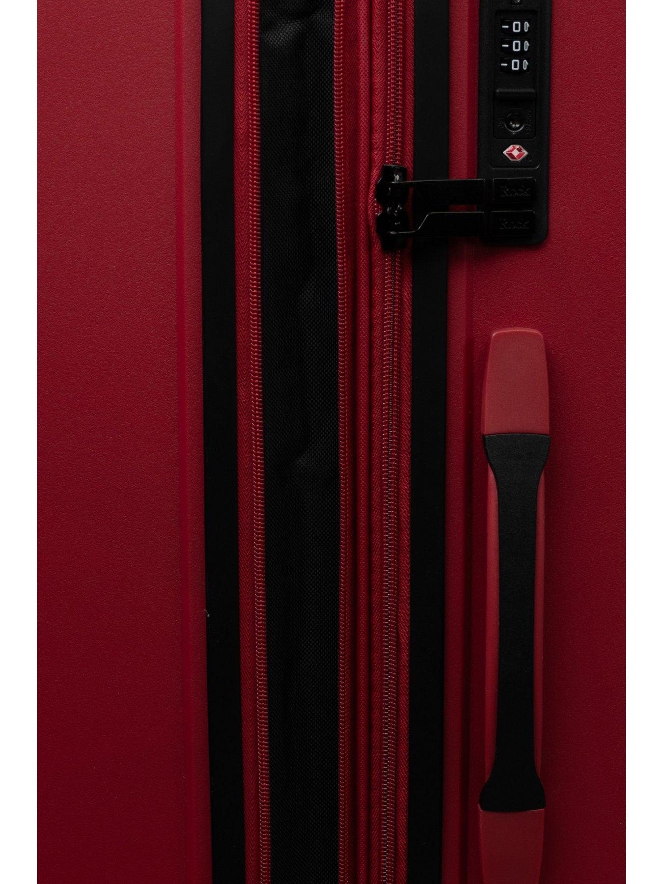Image 7 of 7 of Rock Luggage Resilient 3pc Set Red Suitcase