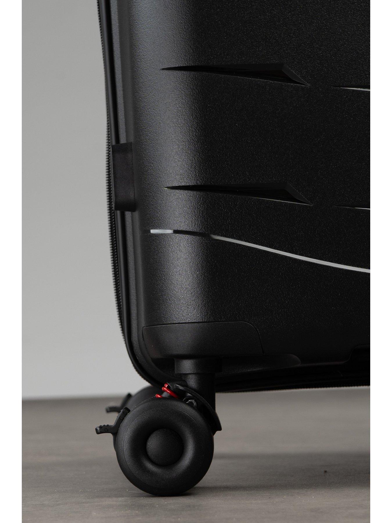 Image 4 of 7 of Rock Luggage Resilient 3pc Set Black Suitcase