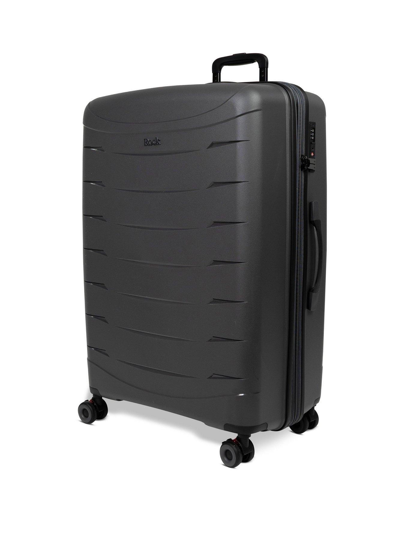 Rock Men's Charcoal Resilient Suitcase Large - Image 3