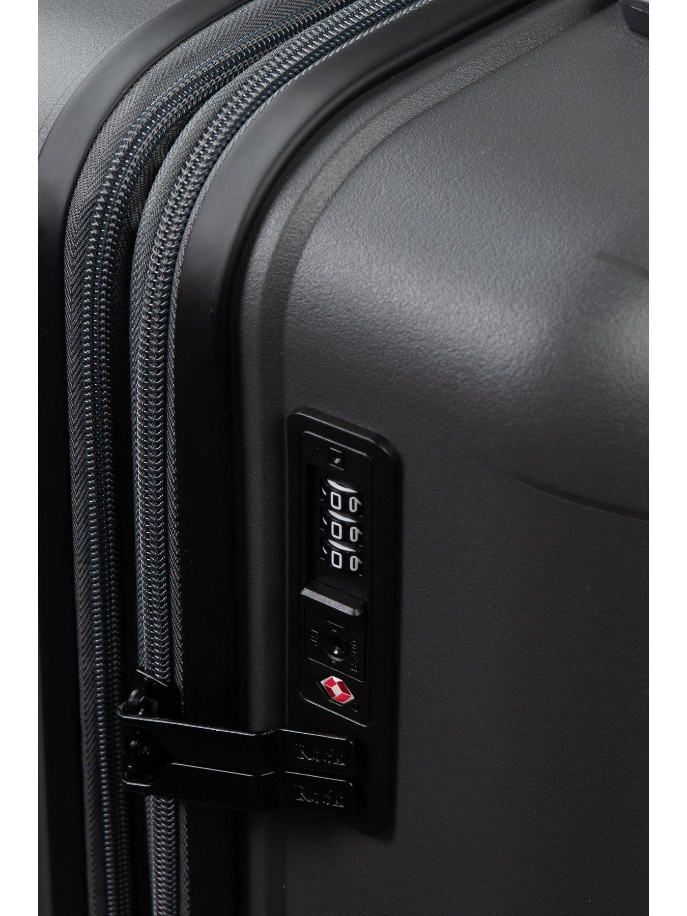 Image 4 of 7 of Rock Luggage Resilient Medium Charcoal Suitcase