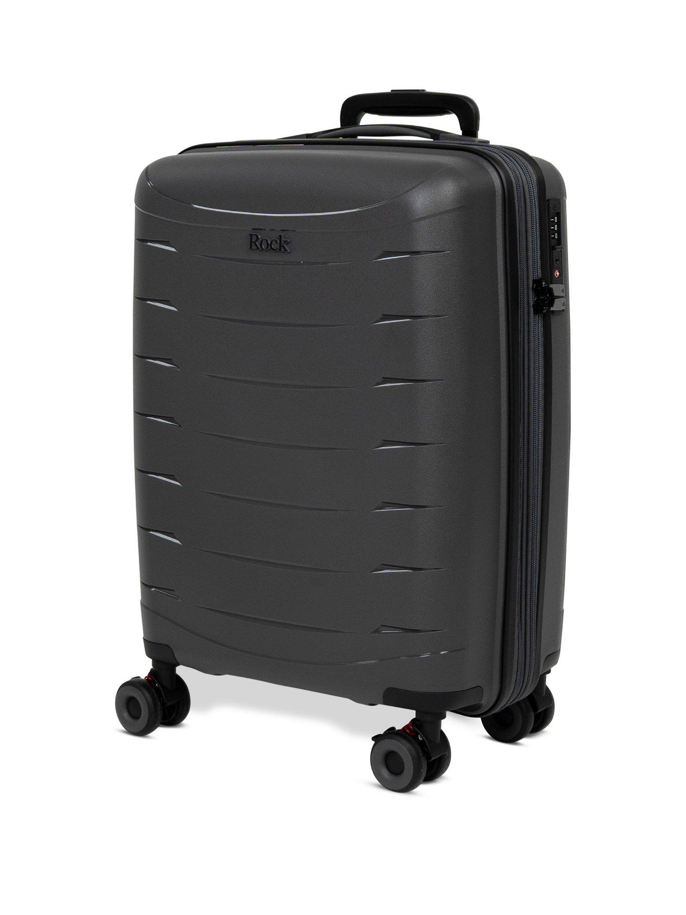 Rock Luggage Resilient Cabin Charcoal Suitcase