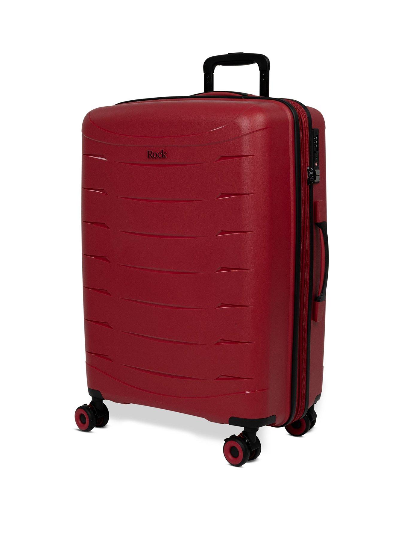 Rock Luggage Resilient Medium Red Suitcase