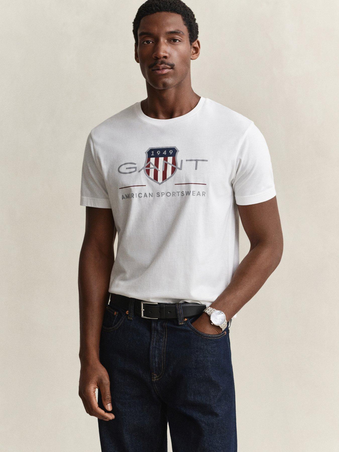 Gant Men's White Archive Shield T-Shirt (Xxl) - Image 3