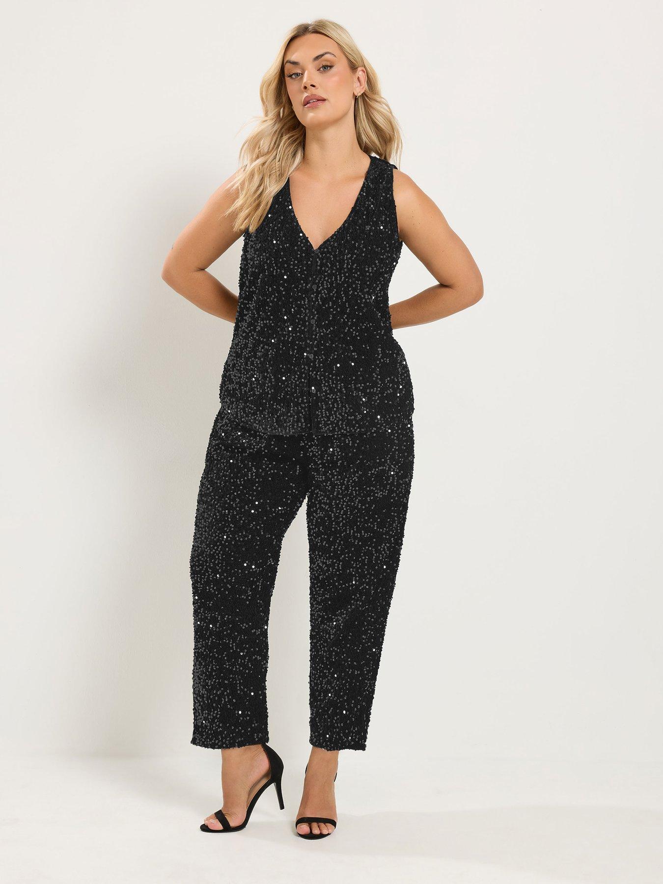 Image 3 of 4 of Yours Curve Party Sequin Waistcoat