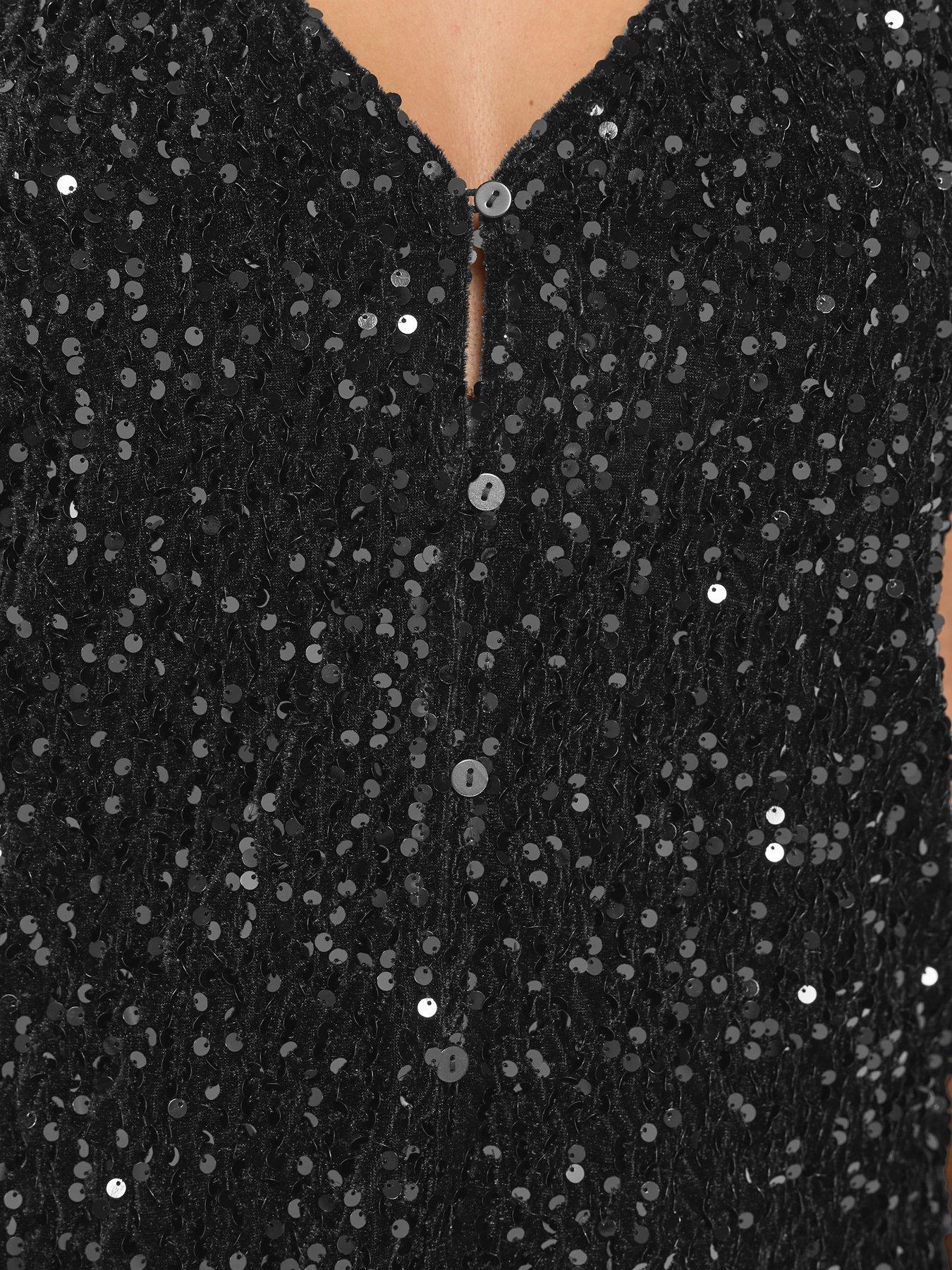 Image 4 of 4 of Yours Curve Party Sequin Waistcoat