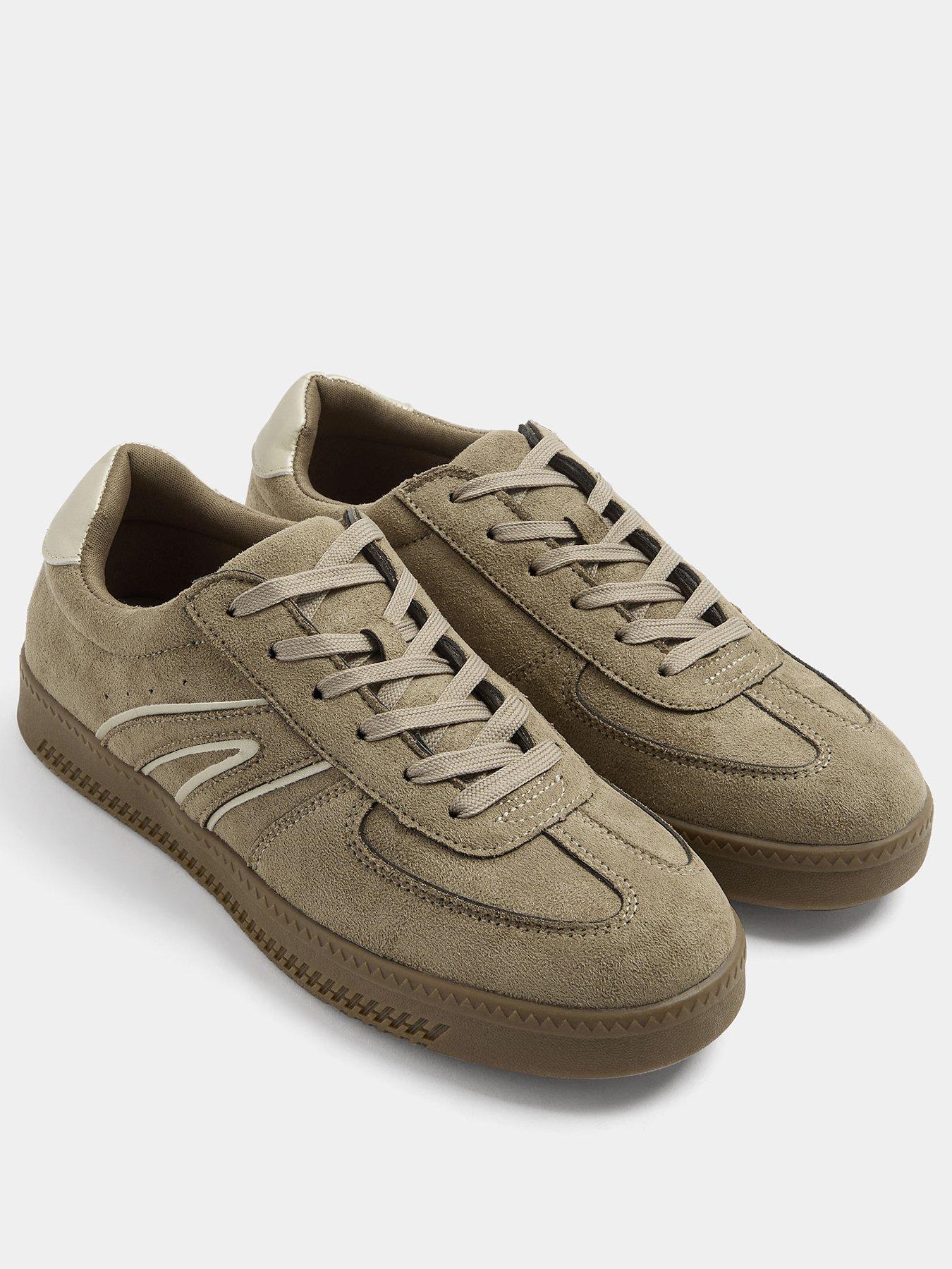 Image 2 of 4 of Yours Extra Wide Fit Side Panel Lace Up Gum Sole Trainer