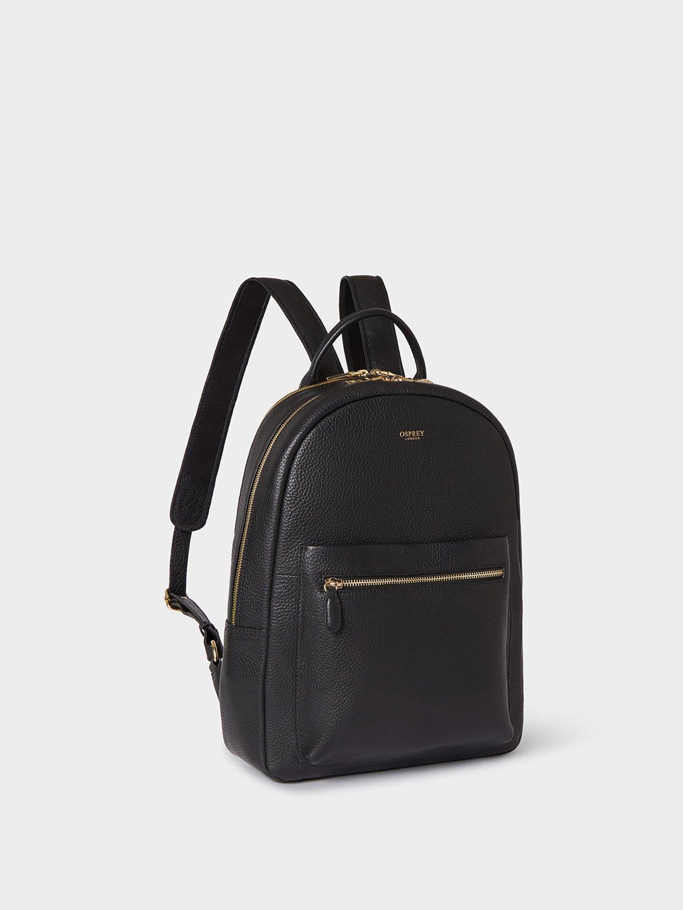 Image 2 of 6 of Osprey London The Adaline Leather Backpack - Black