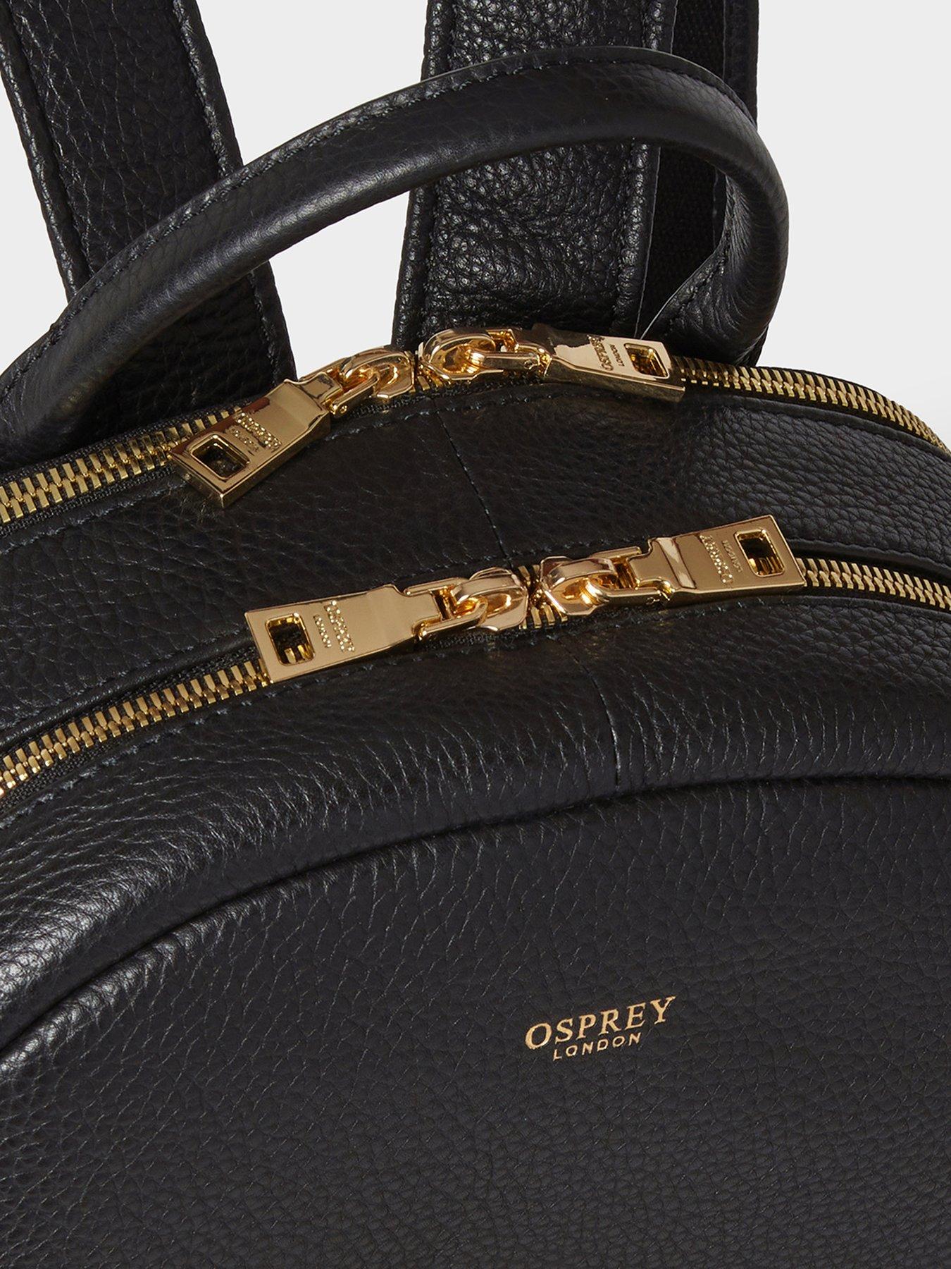Image 4 of 6 of Osprey London The Adaline Leather Backpack - Black