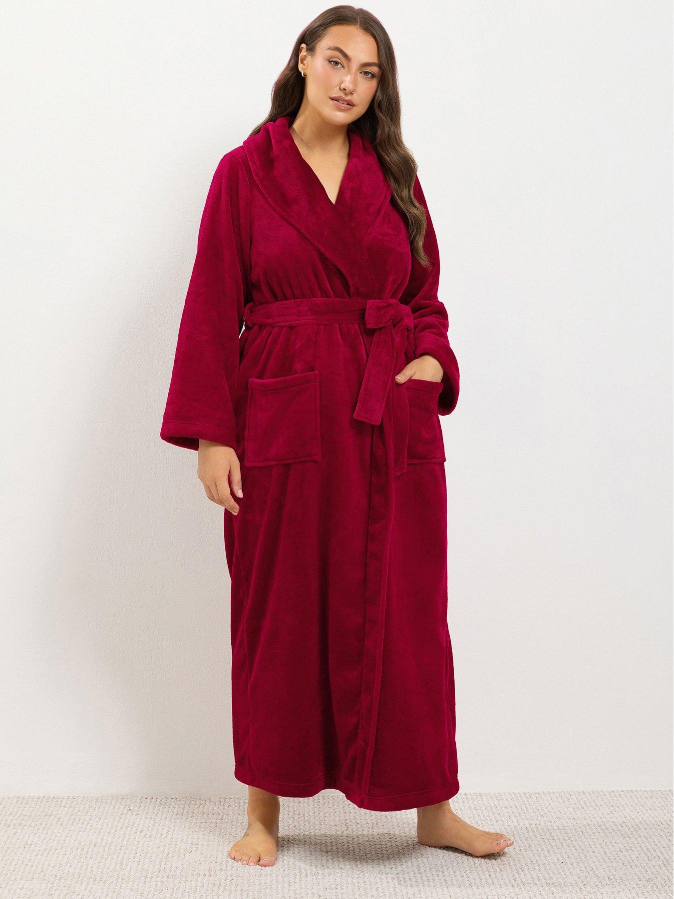 Image 1 of 4 of Yours Curve Super Luxe Shawl Maxi Robe