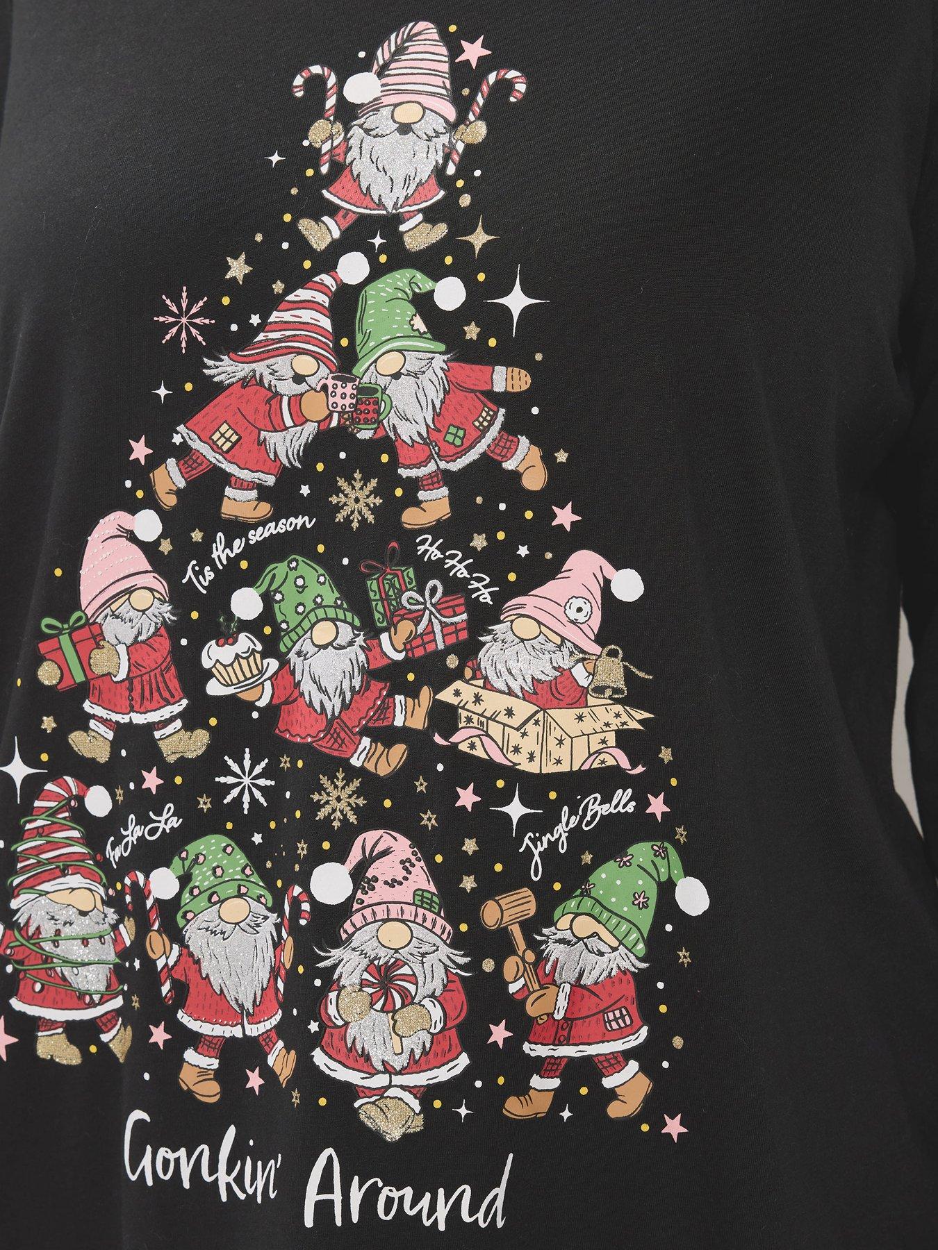 Image 4 of 4 of Yours Curve Long Sleeve Novelty T-shirt