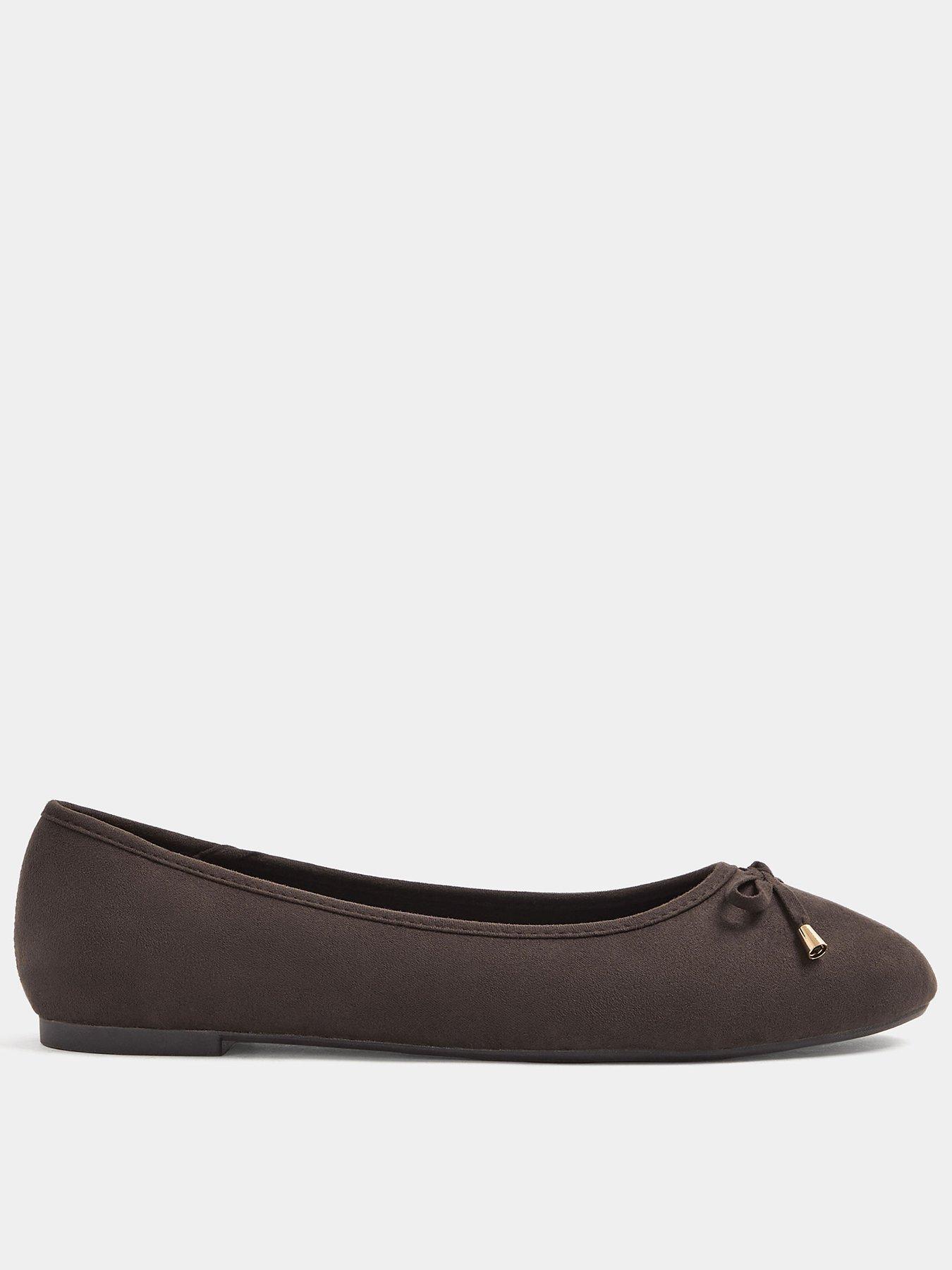 Image 1 of 4 of Yours Womens Wide Fit Blaise Ballet Pump - Brown