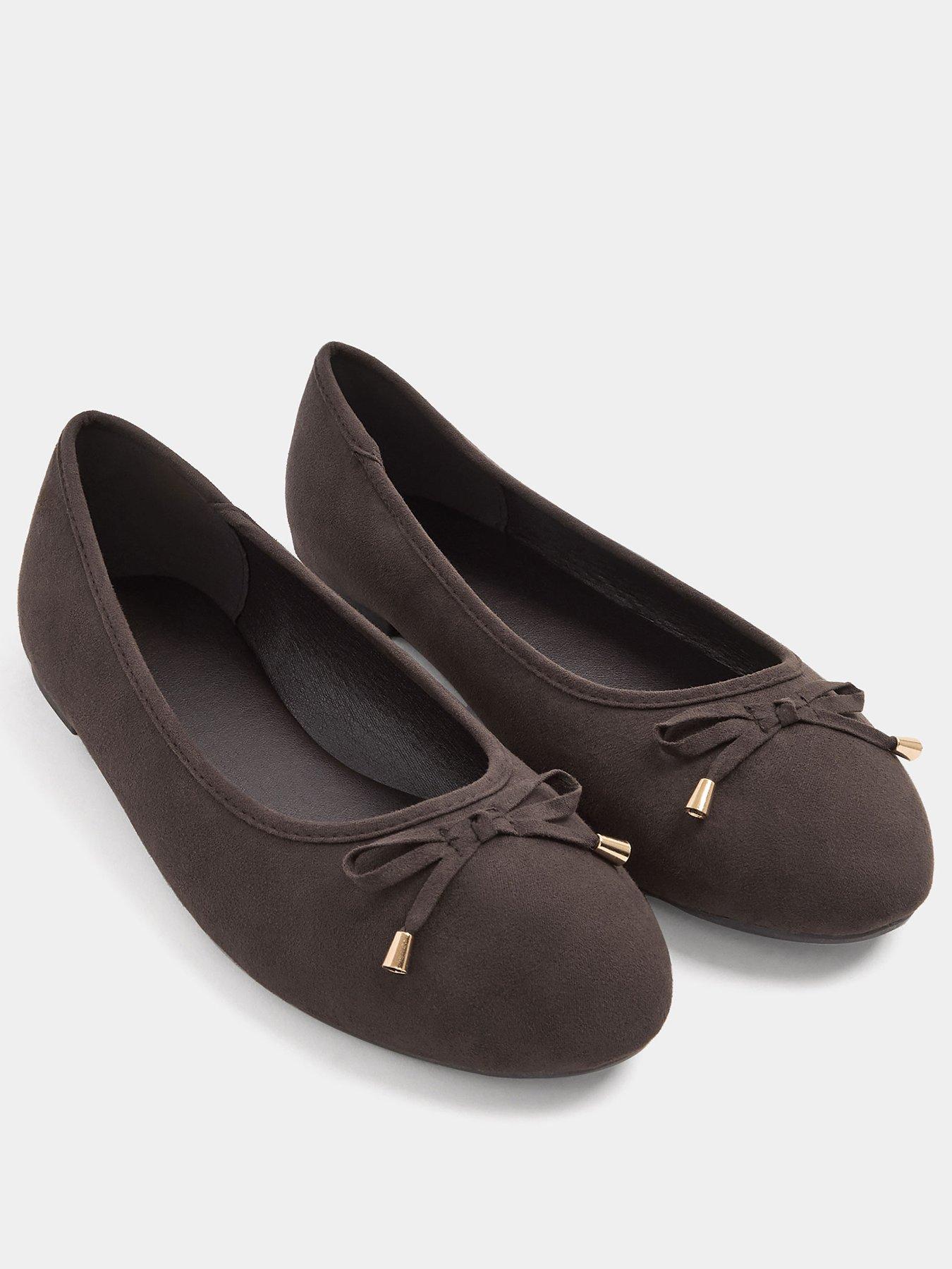 Image 2 of 4 of Yours Womens Wide Fit Blaise Ballet Pump - Brown