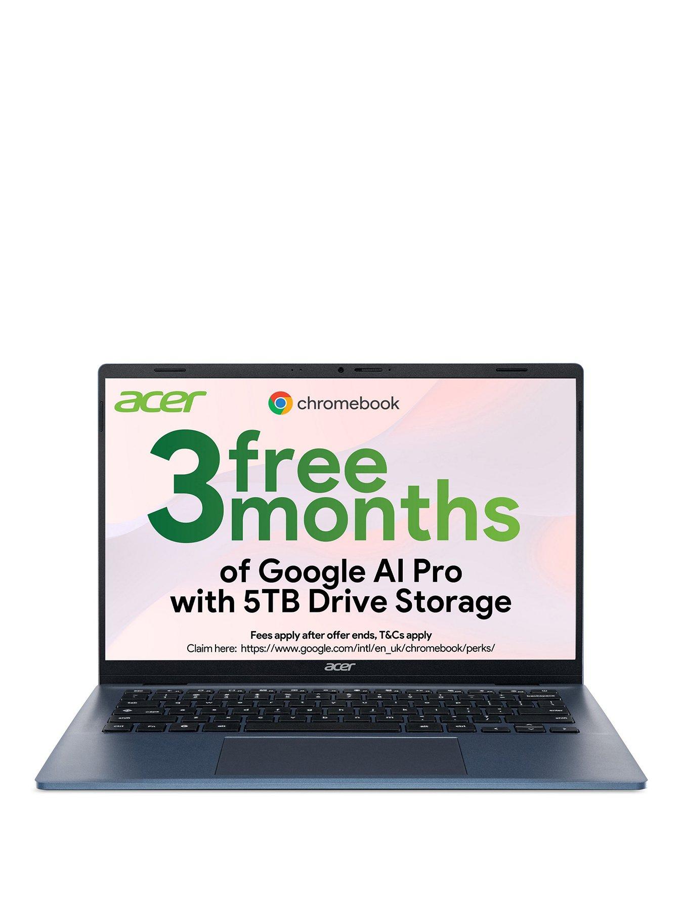 Acer Chromebook 314 - MediaTek Kompanio 540, 4GB RAM, 64GB SSD, 14in WUXGA IPS, Blue
